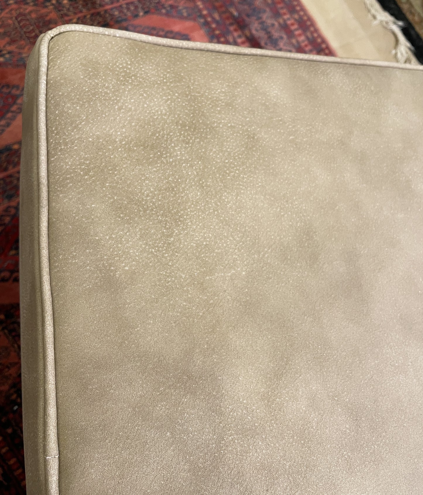 Ethan Allen Dacian Cube Ottoman in Leather (0I6005)