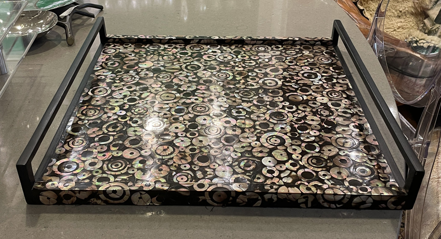 R&Y Augousti Mother of Pearl Inlay Serving Tray (0I600N)