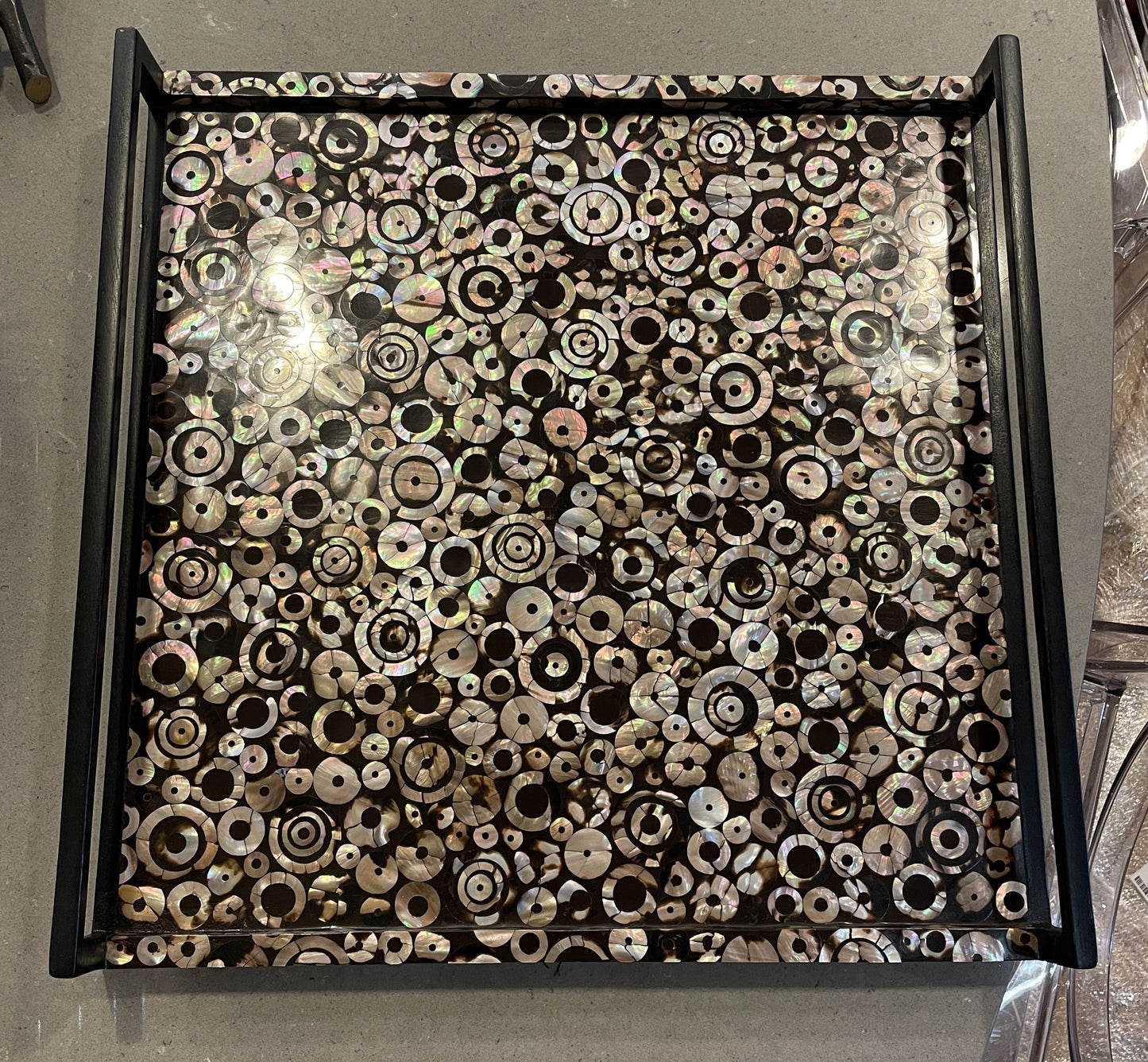 R&Y Augousti Mother of Pearl Inlay Serving Tray (0I600N)