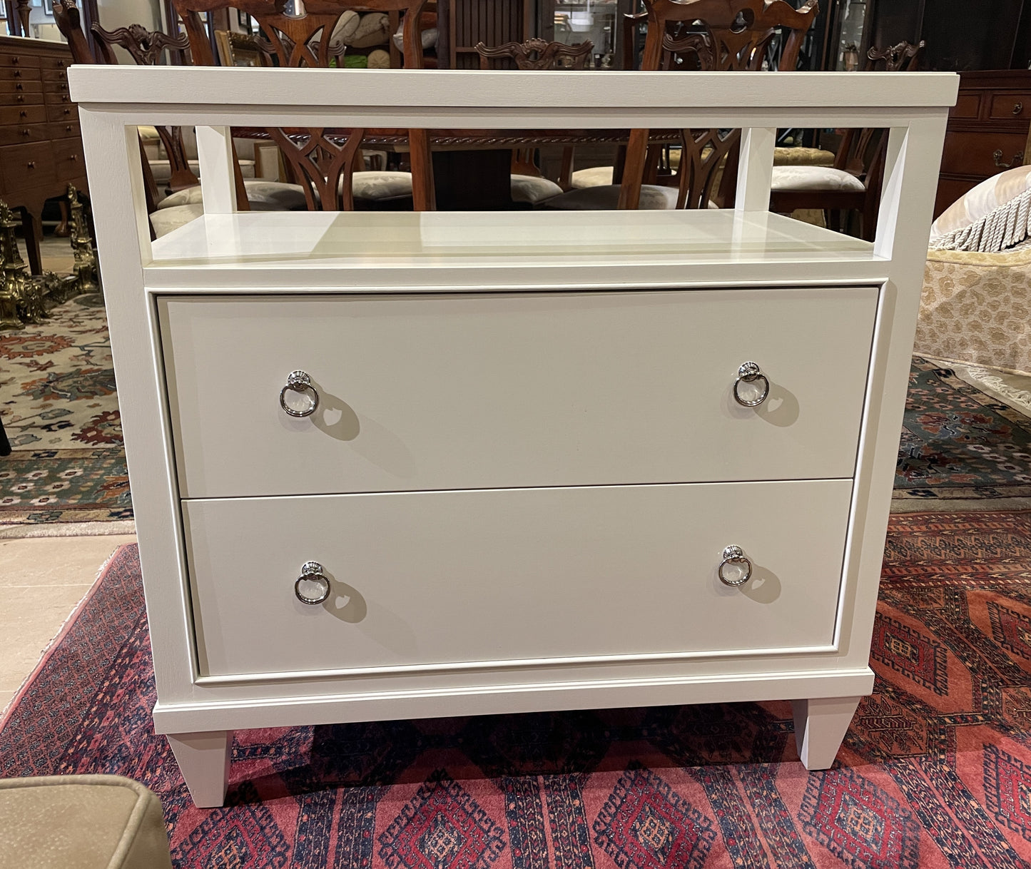 Ethan Allen Heston Nightstand in White (Two available) (0I6003)