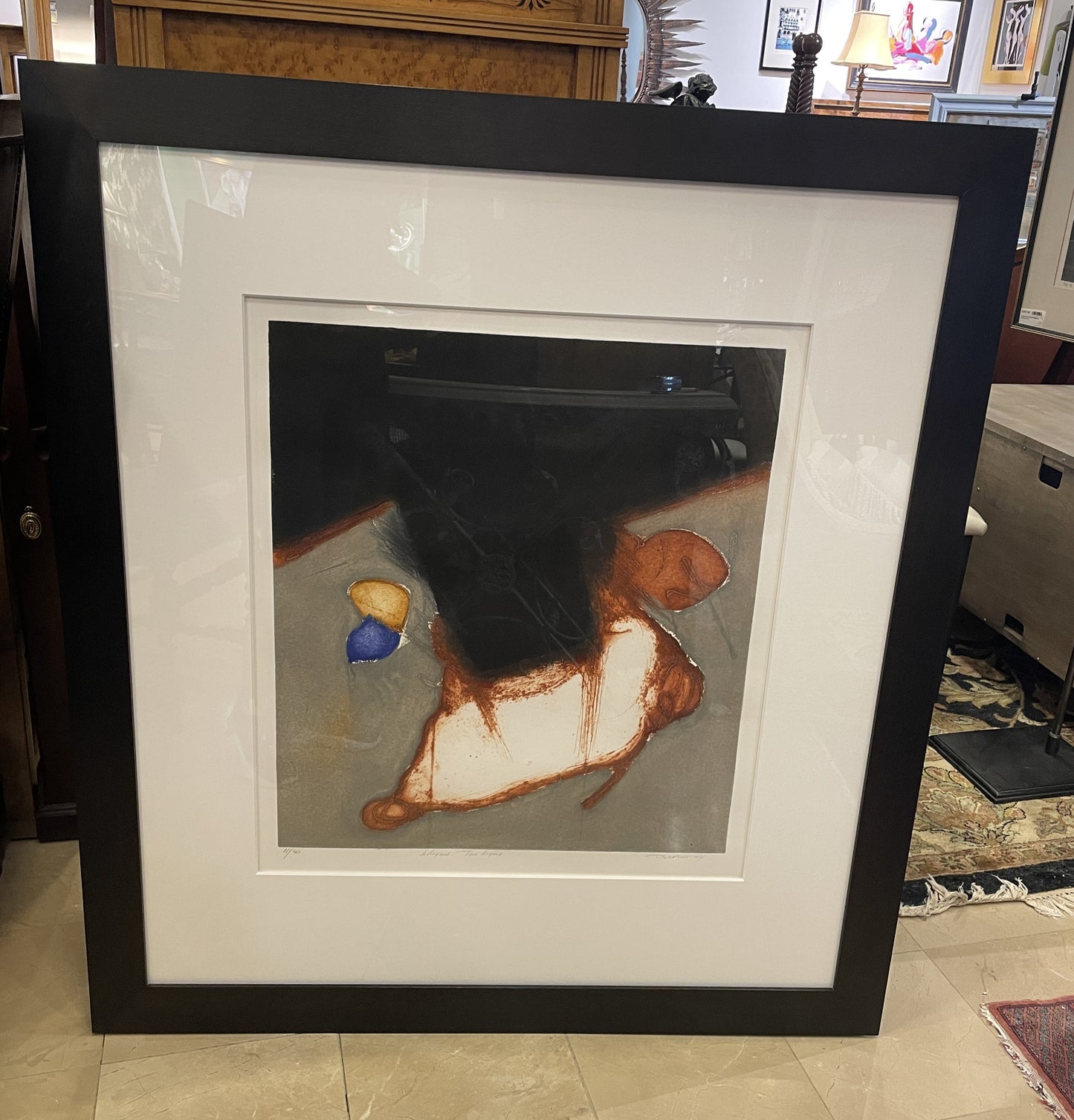 Bersou Lithograph Etching and Aquatint "Le Reqand Ton Reqand" (0I600T)