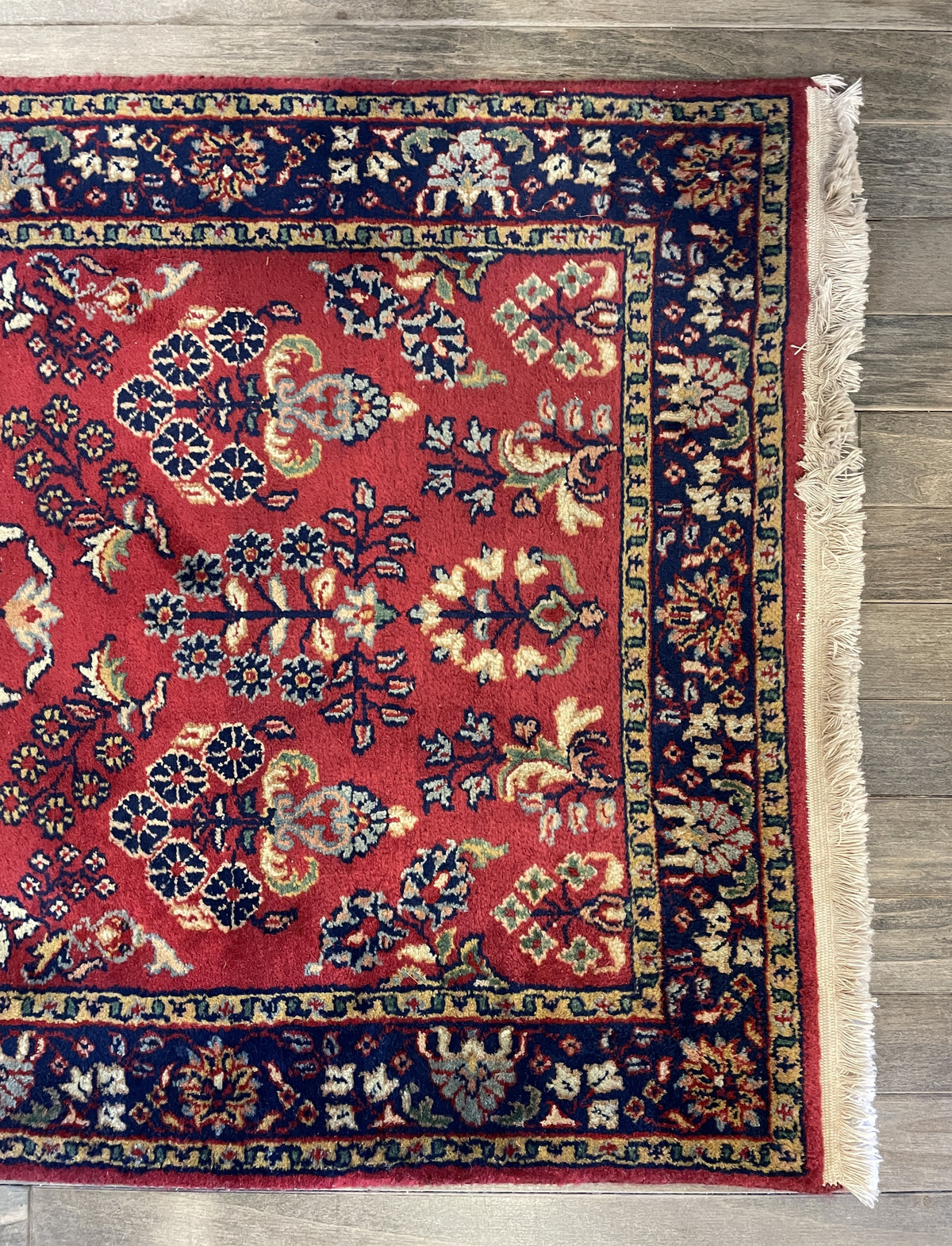 Hand Knotted Sarouk Runner (Approx. 12x2'7) (0PO003)