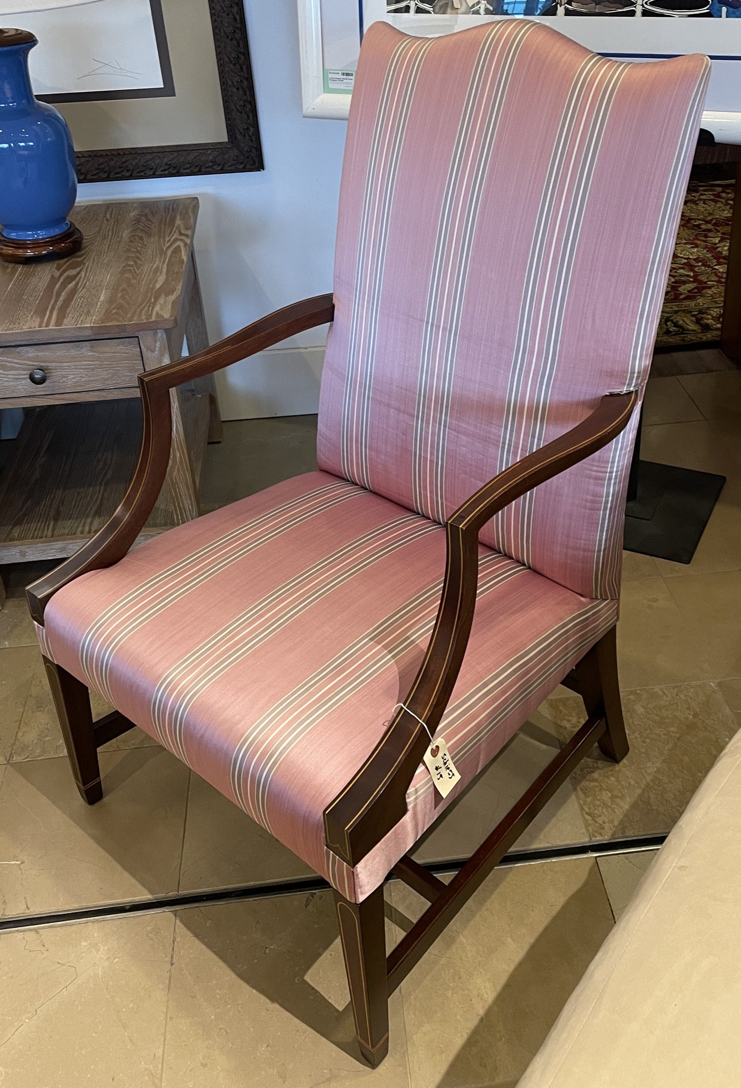 Kindel Striped Lolling Chair AS IS (0DW00F)