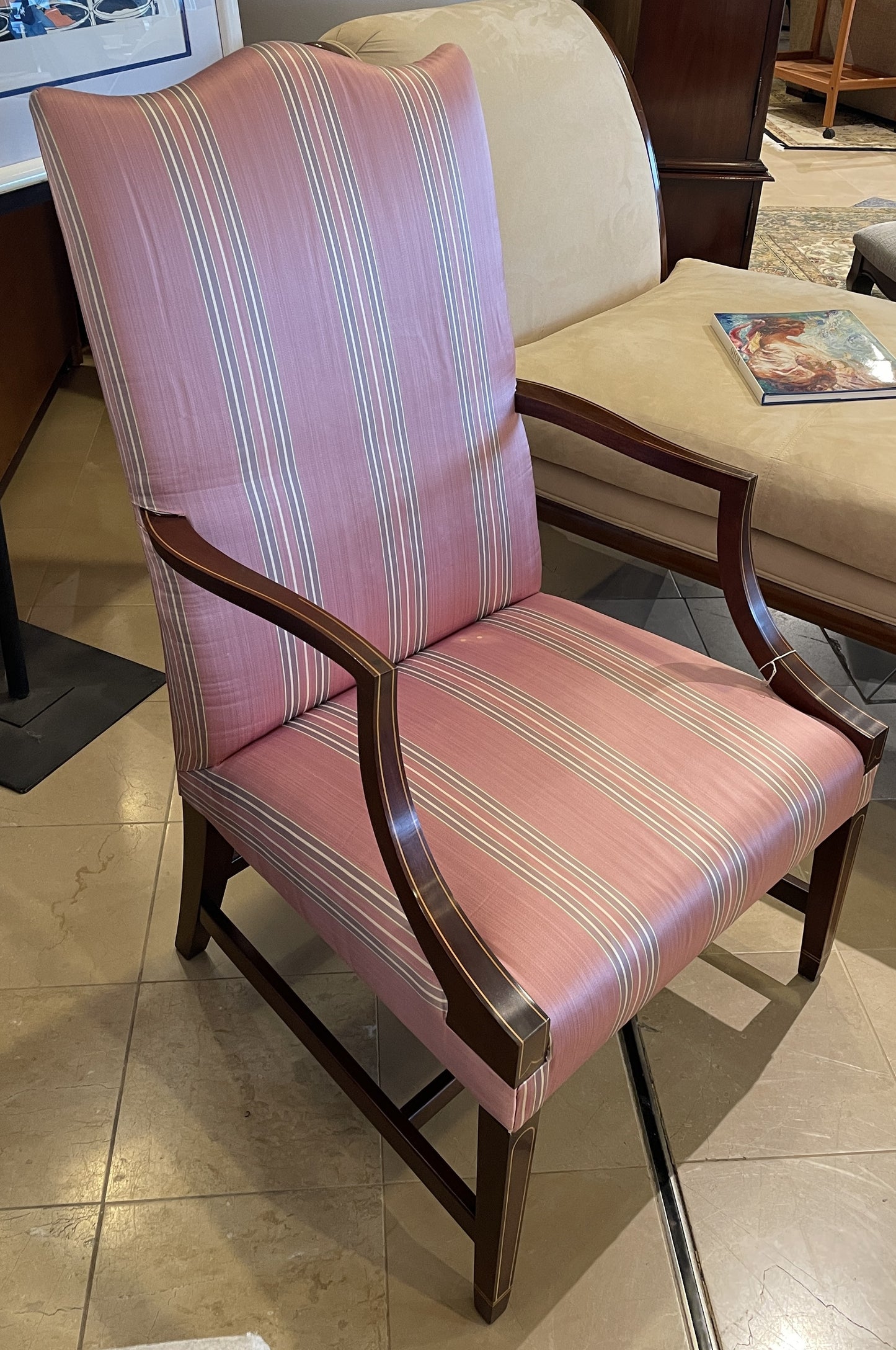 Kindel Striped Lolling Chair AS IS (0DW00F)
