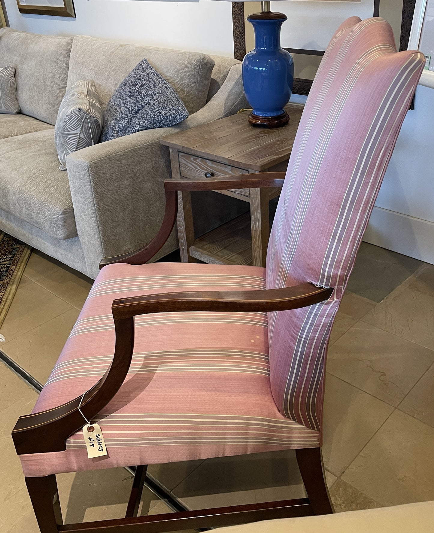Kindel Striped Lolling Chair AS IS (0DW00F)