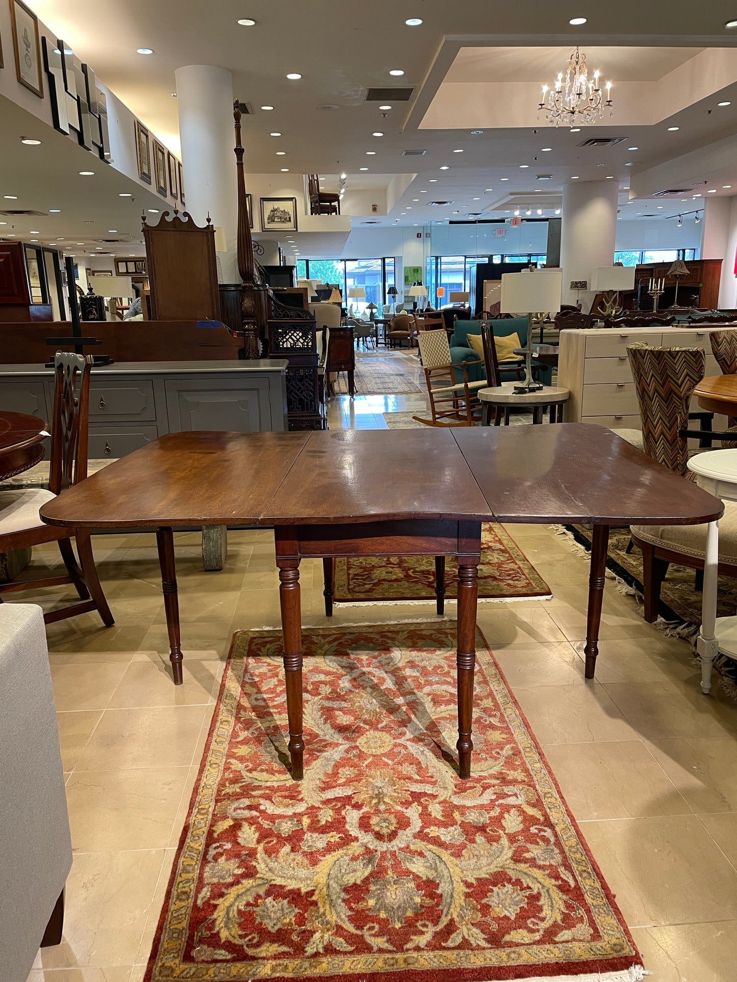 Antique Mahogany Gate Leg Dining Table (0DW00M)