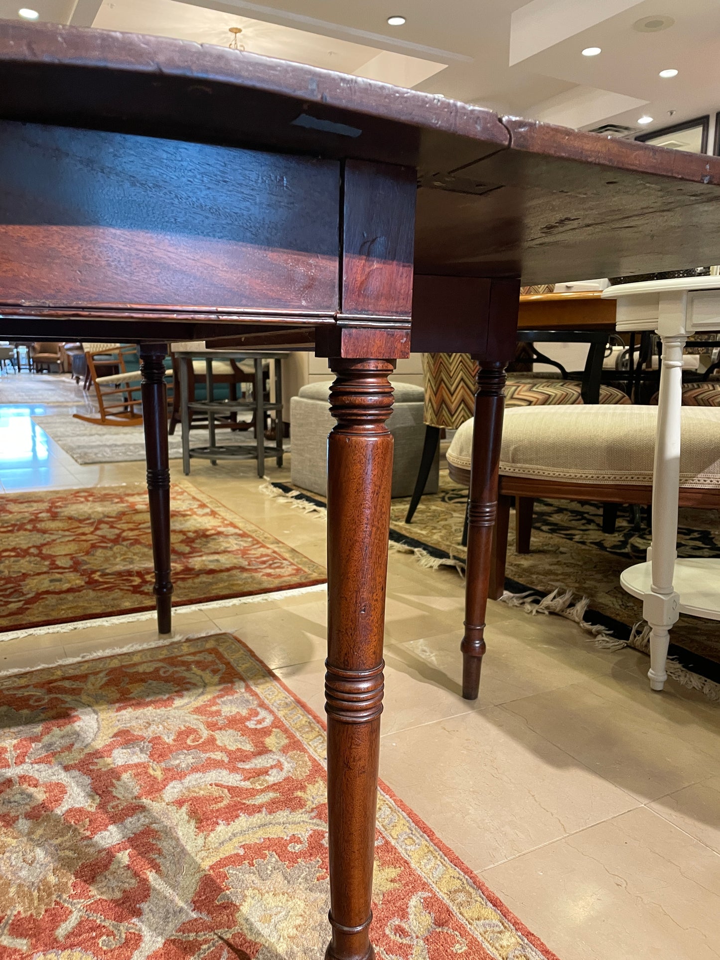 Antique Mahogany Gate Leg Dining Table (0DW00M)