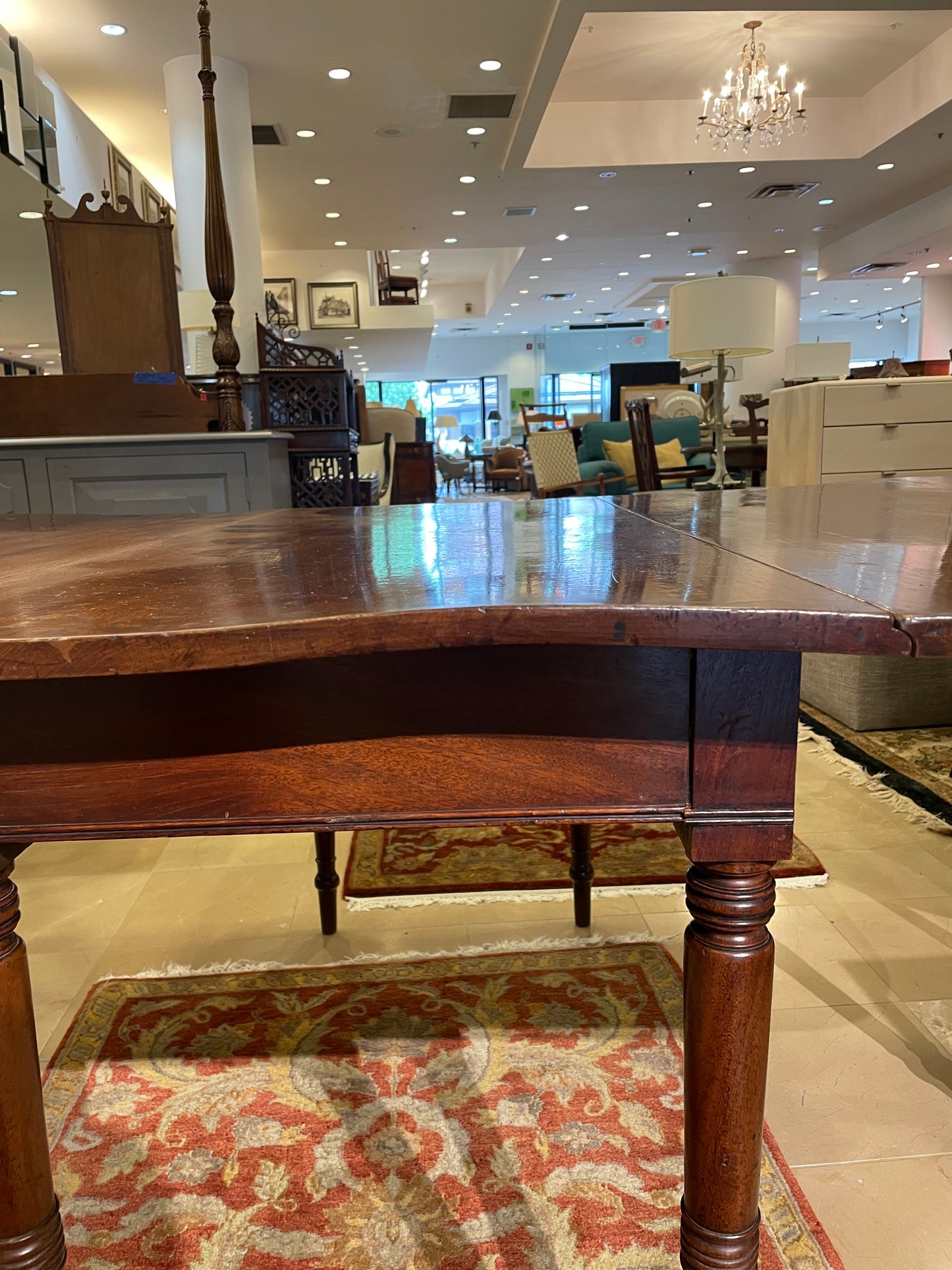 Antique Mahogany Gate Leg Dining Table (0DW00M)