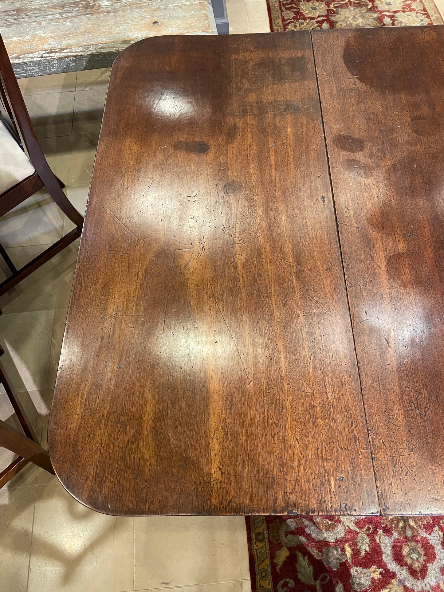 Antique Mahogany Gate Leg Dining Table (0DW00M)