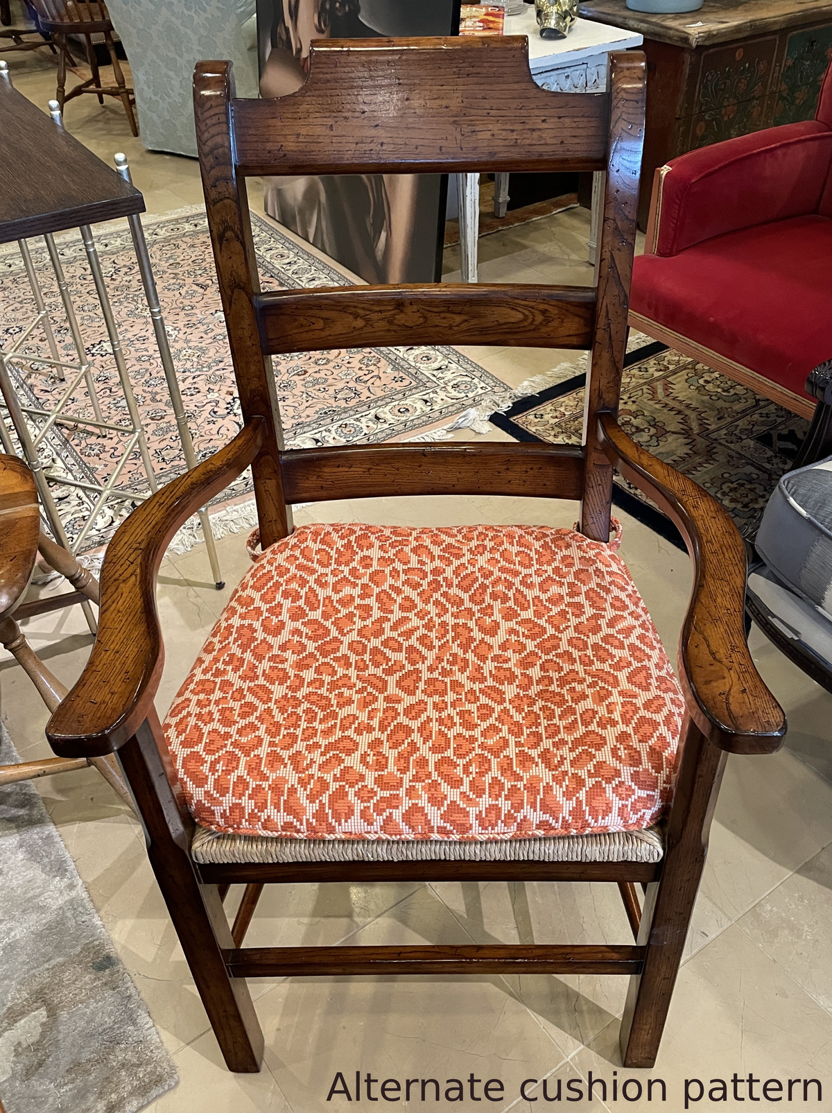 Set of 8 Ormskirk Ladderback Dining Chairs with Rush Seats (0PQ00E)