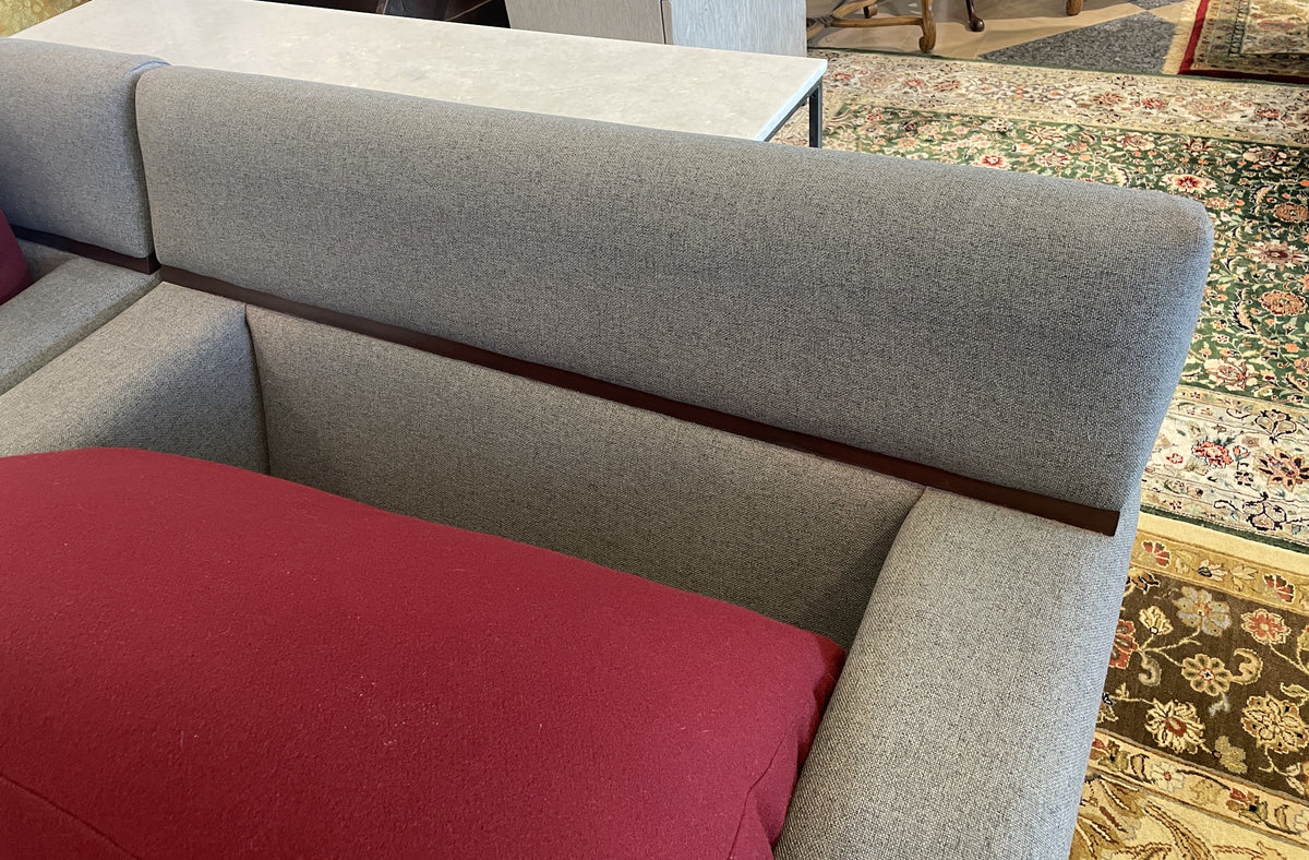 Burton James Oversized Arm Chair in Wool and Wood (Two available 0PQ002 0PQ003)