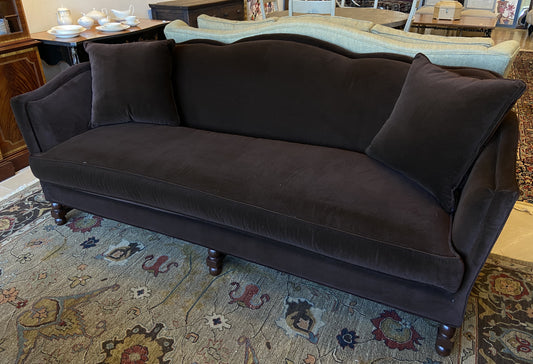 Pearson Brown Velour Sofa (JR1XW7)