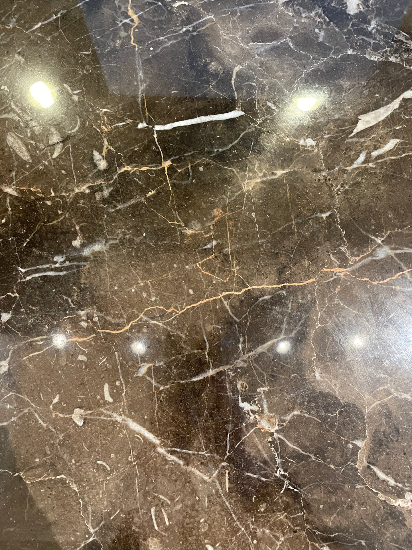 Artistica Metal, glass and marble console table (0E6004)