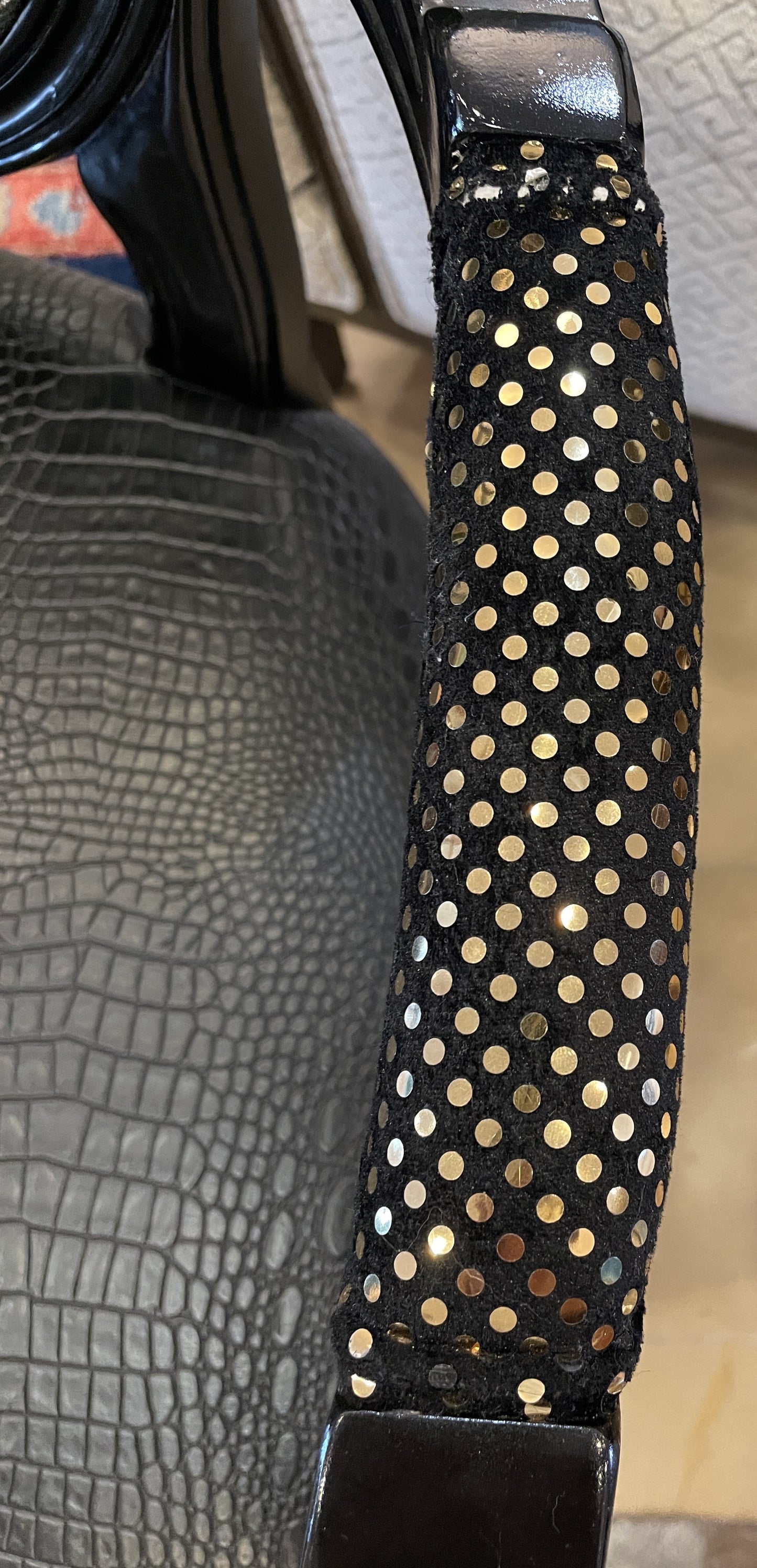 Custom Arm Chair with Gold Accents (0E7009)