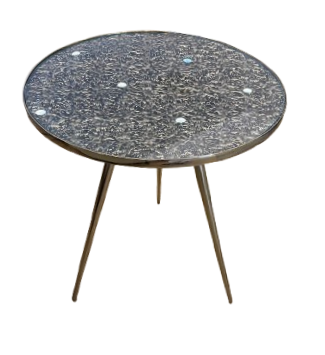 Torre and Tagus Round Gold Table (0E700H)