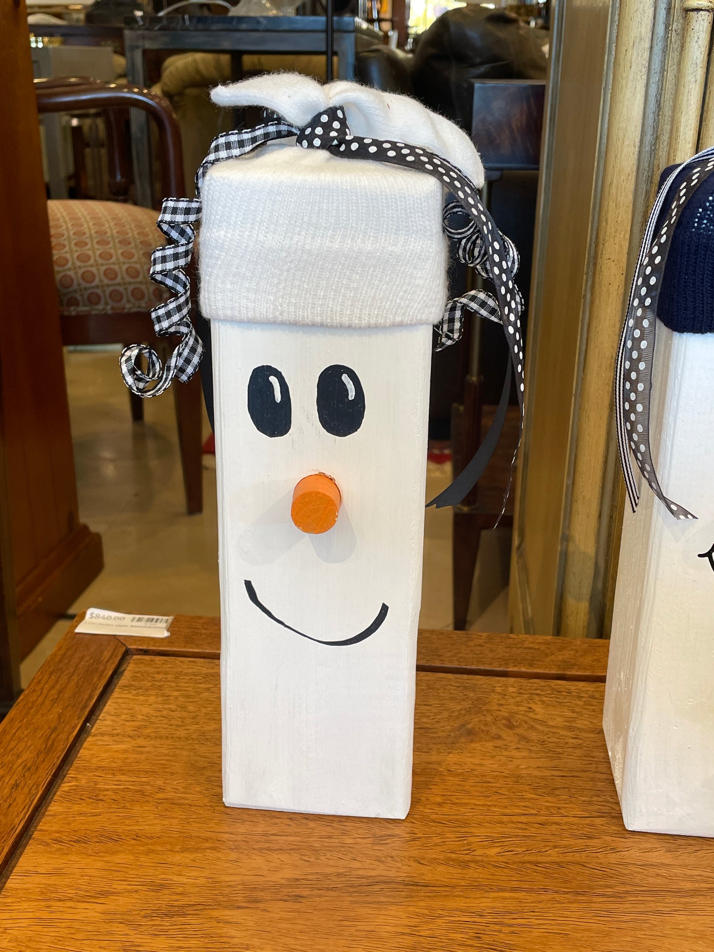 Wood Block Snowman, Large (00O00B)