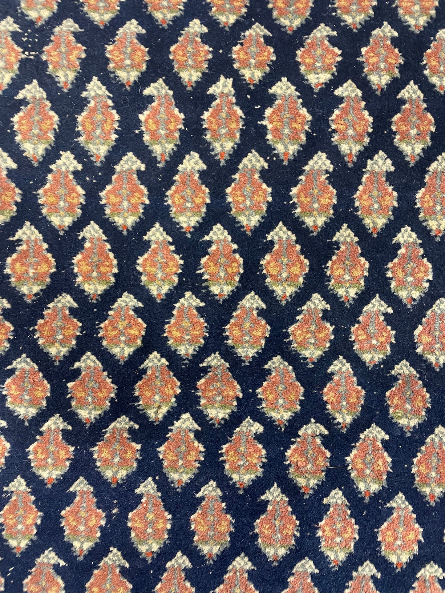 Persian MIR Rug, blues/orange/cream