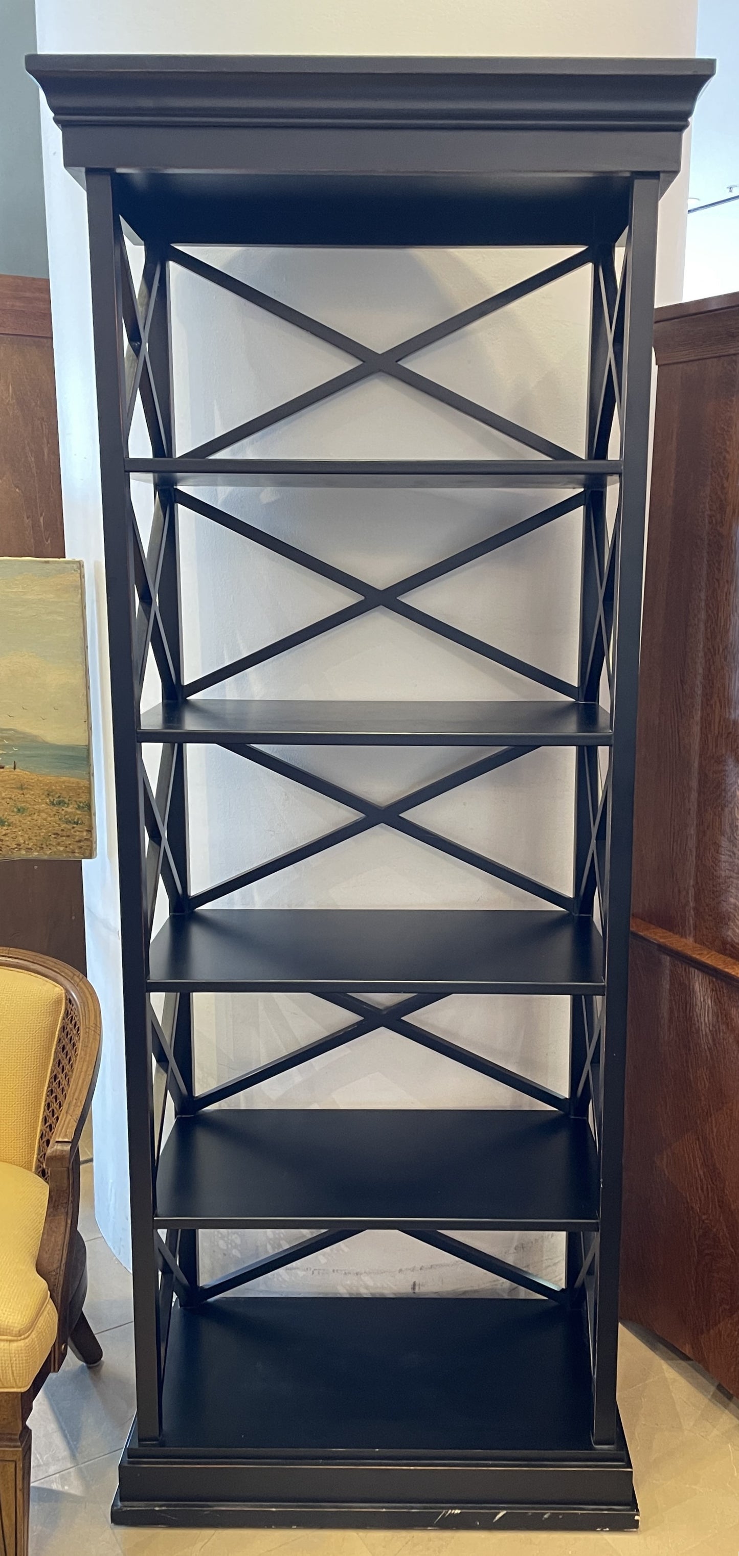 Ballard X-Back Bookcase, Black -2 available (0E700A)