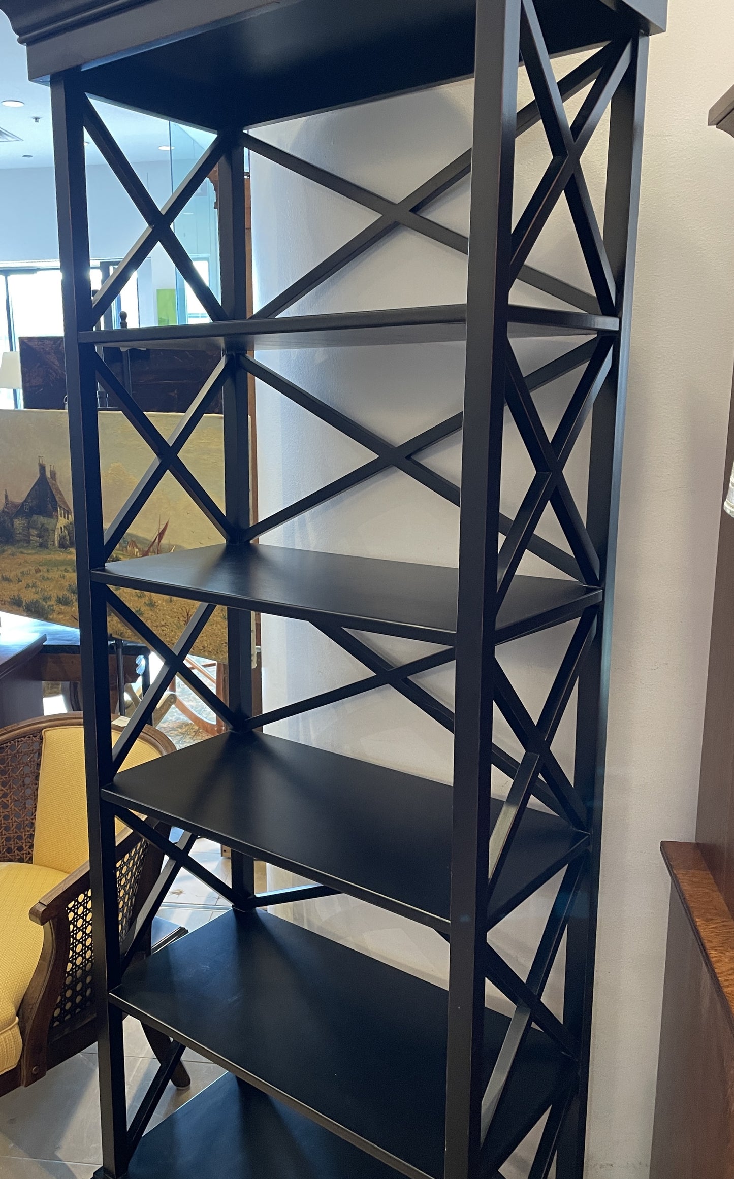 Ballard X-Back Bookcase, Black -2 available (0E700A)