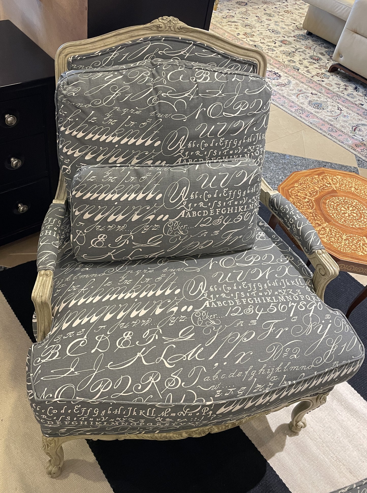 Pearson French Fauteuil with Ottoman (0E700C)
