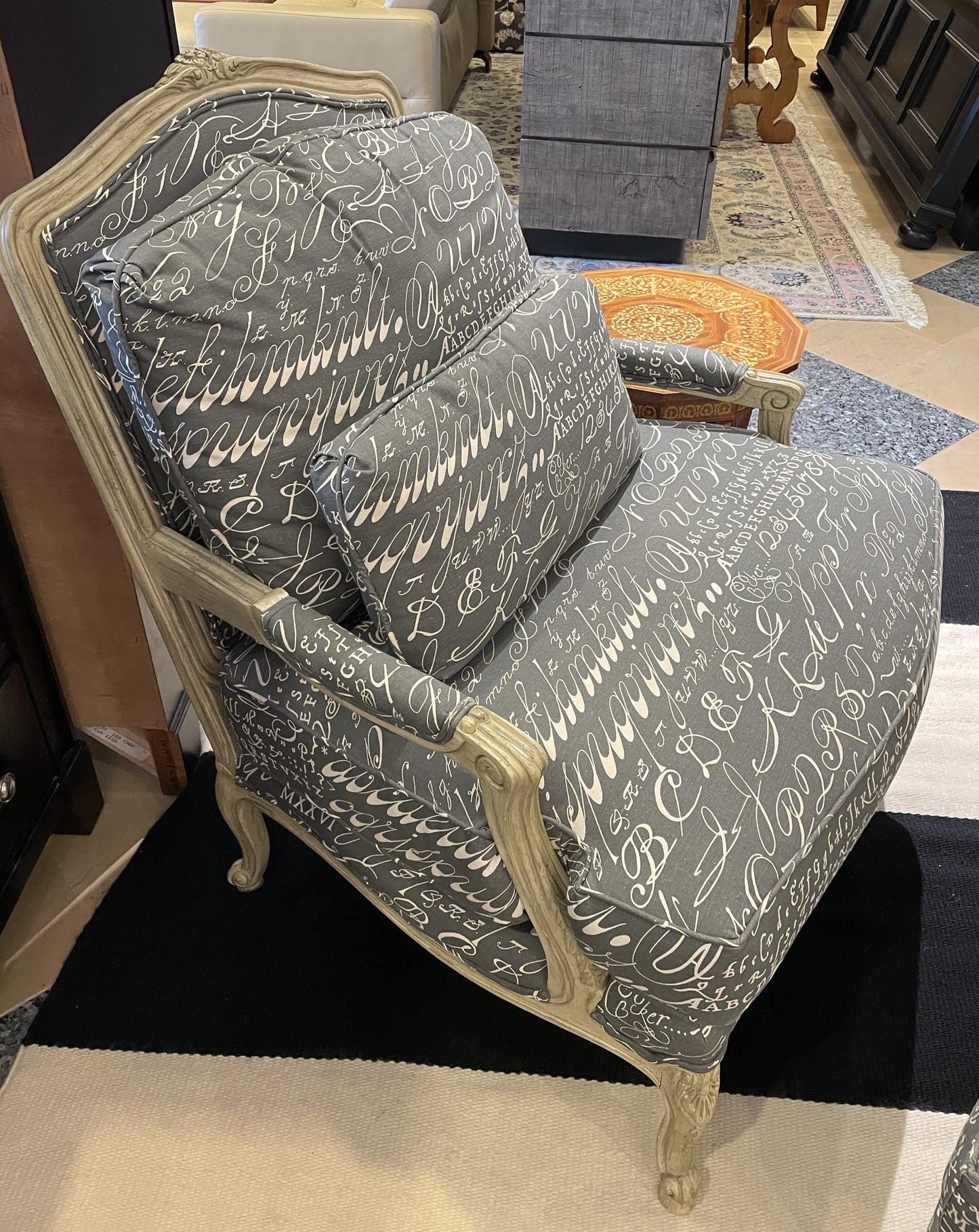 Pearson French Fauteuil with Ottoman (0E700C)