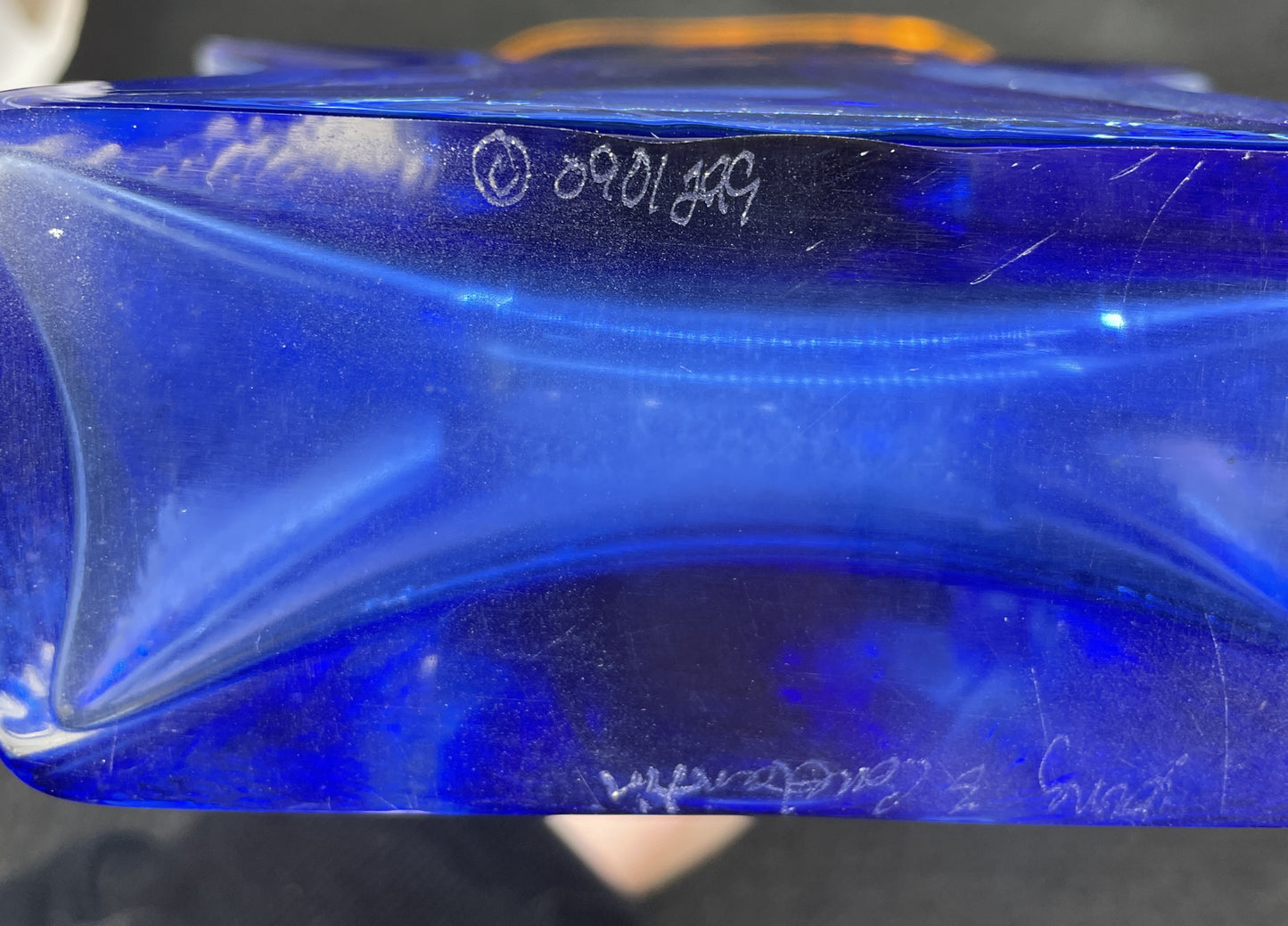 Young and Constantin Blue Clover Vase, Signed (0CS006)