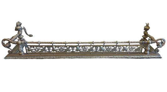 French Brass Fireplace Bumper AS IS (00Y004)