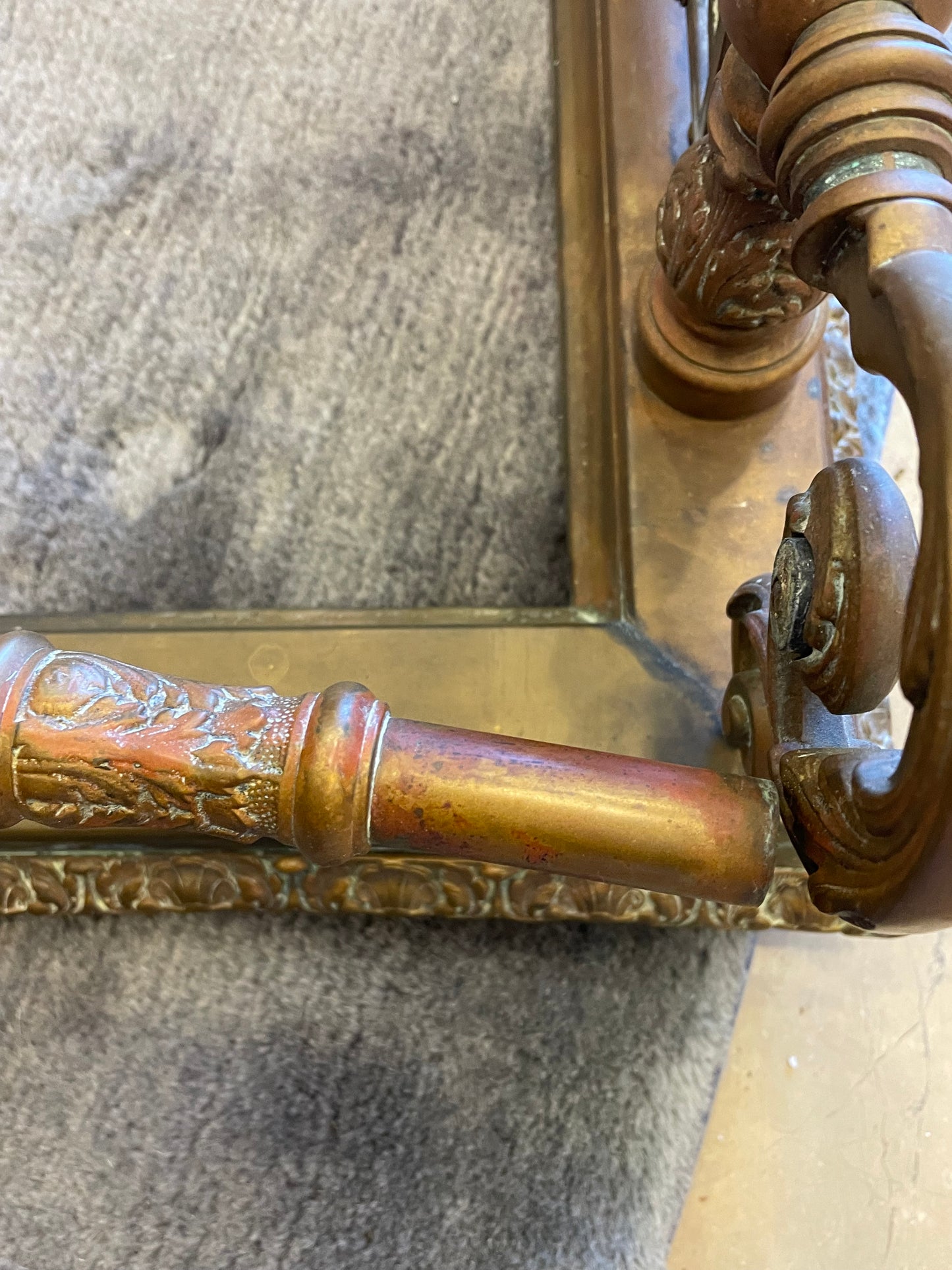 French Brass Fireplace Bumper AS IS (00Y004)