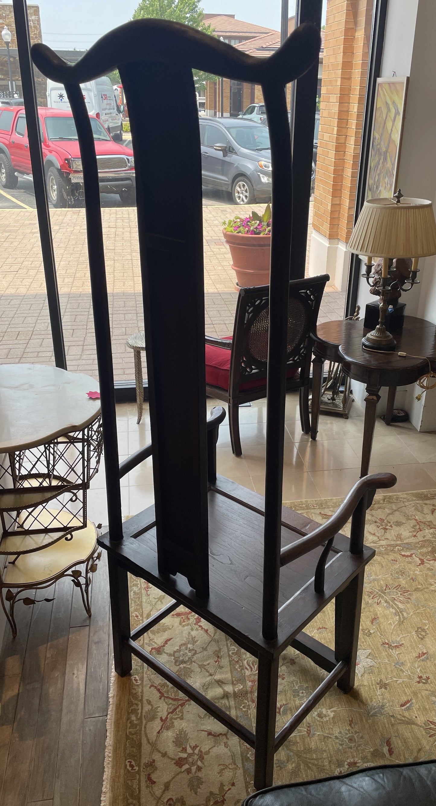 Arhaus Exaggerated Elmwood Ming Chair (0E9001) Two available