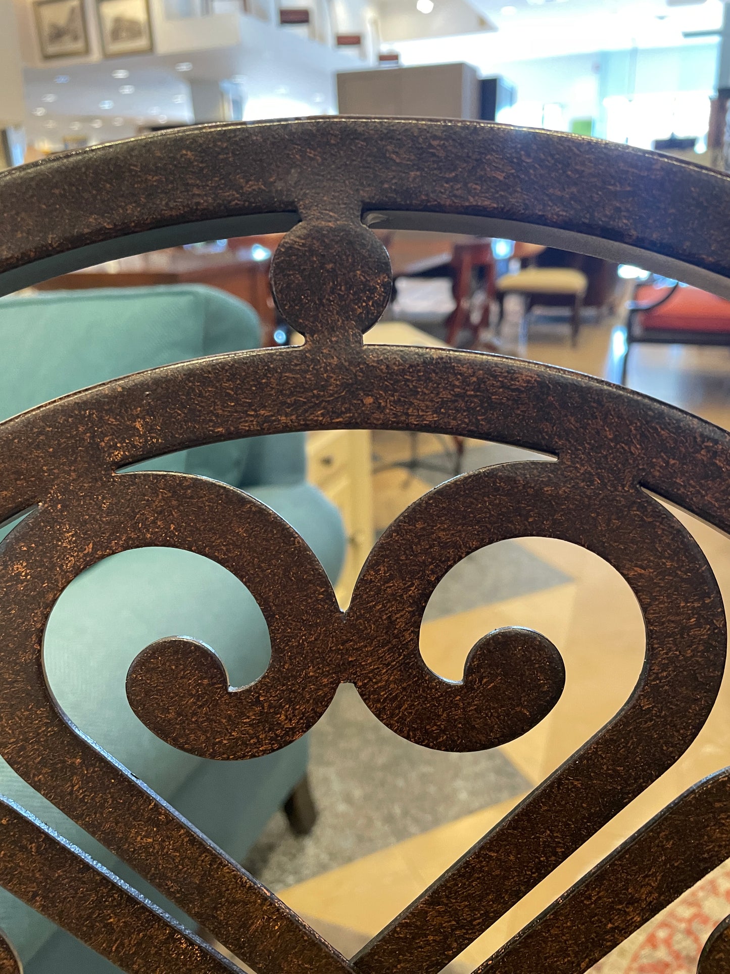 Metal Scroll Back Barstool (0E9005) (2 available)