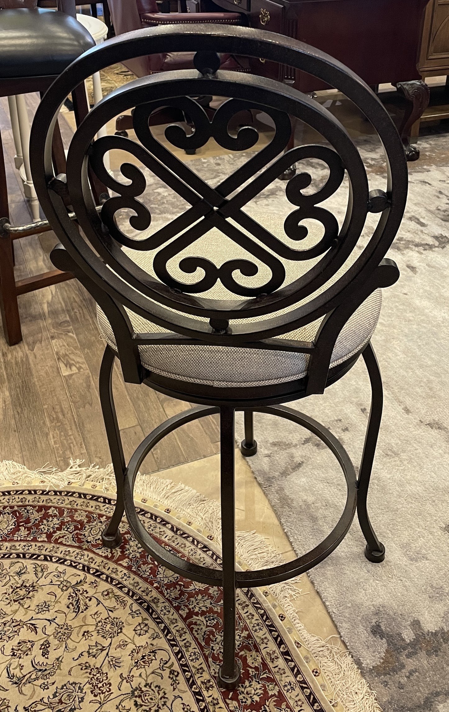 Metal Scroll Back Barstool (0E9005) (2 available)