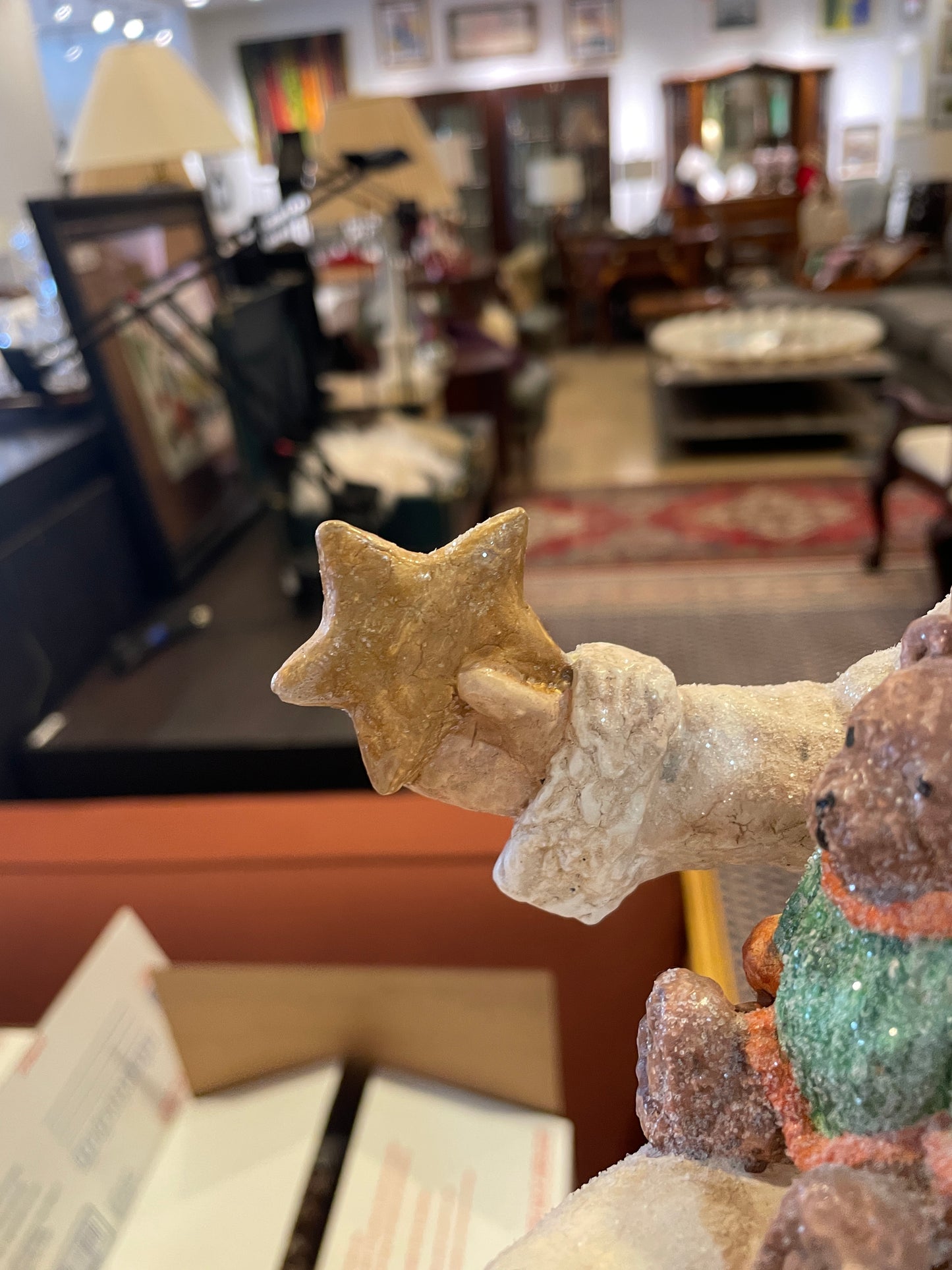 Bethany Lowe Moon with Santa, Papermache (05900P)