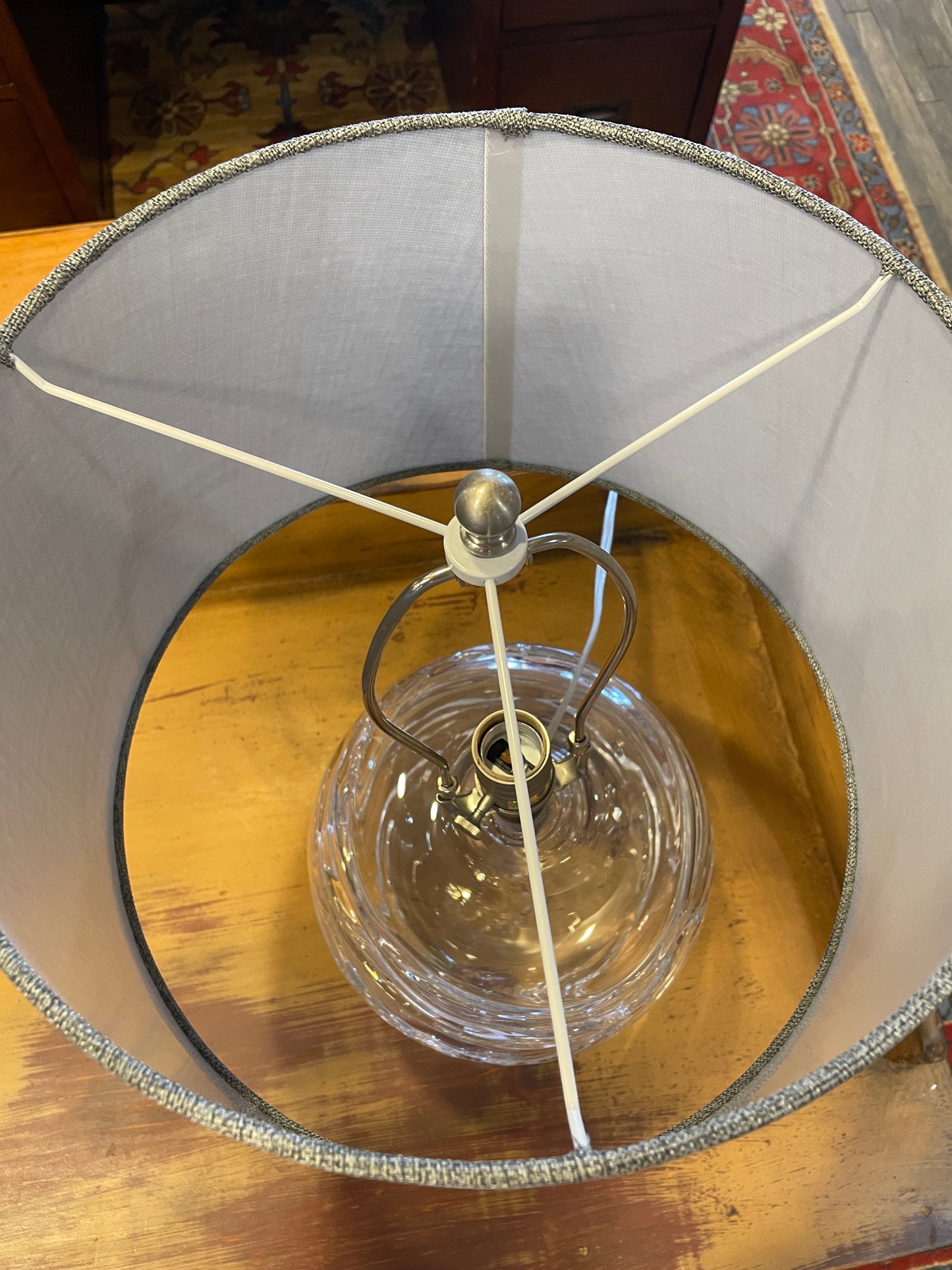 Blown Glass Ball Lamp, attr: William Yeoward, as is (0EB004)