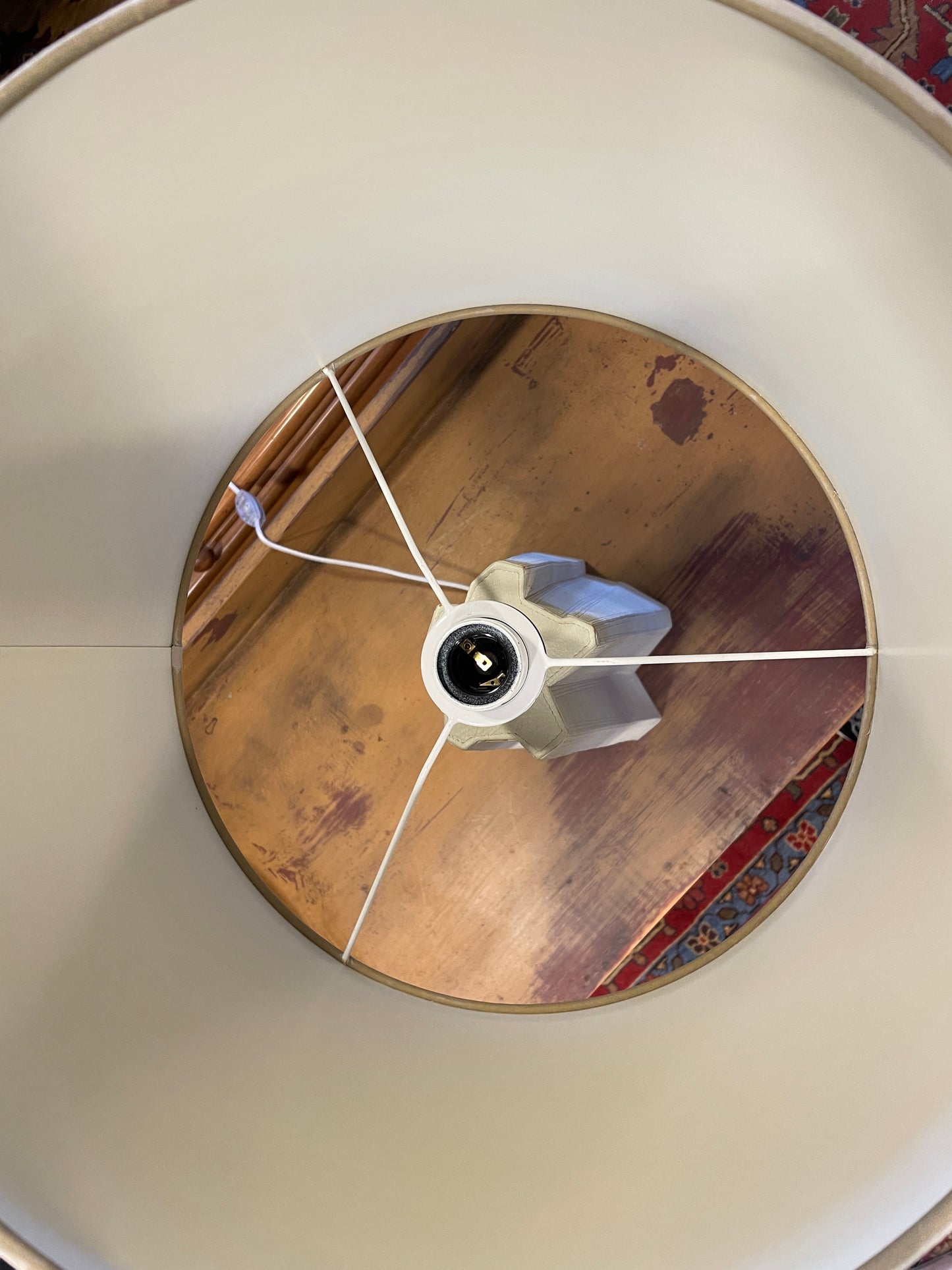 Baker Leather Geometric Table Lamp (0EB001)