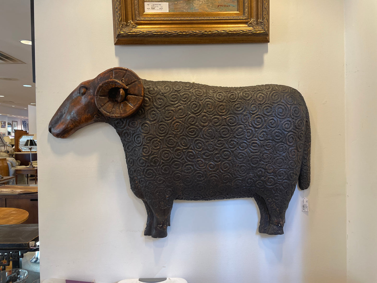 Old Plank Road Cast Reproduction Ram Sign (00Z006)