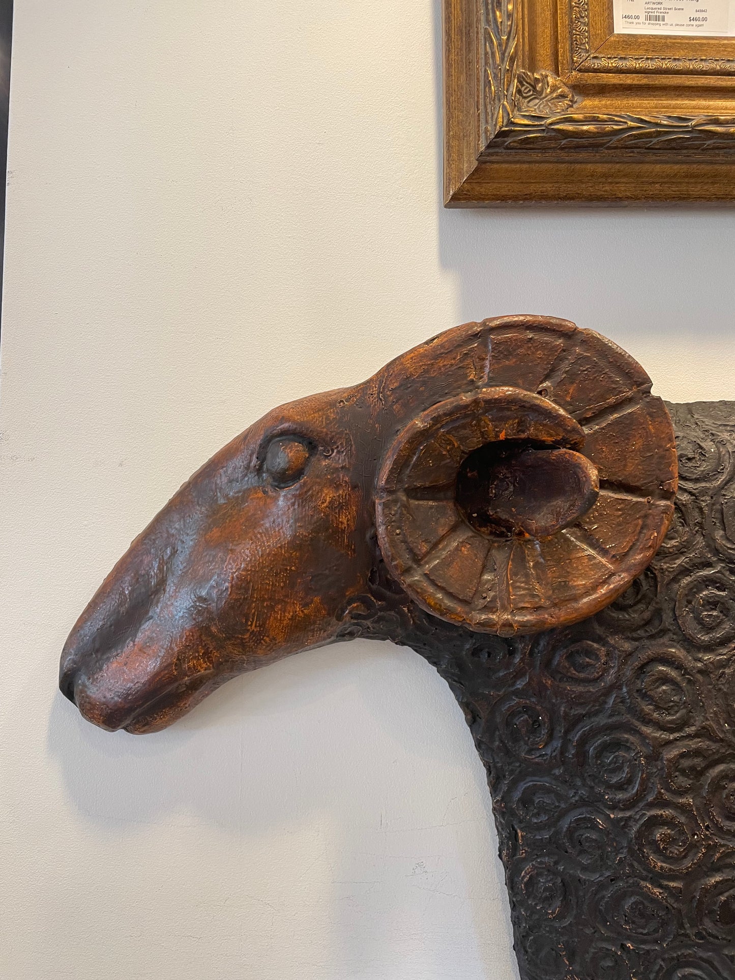 Old Plank Road Cast Reproduction Ram Sign (00Z006)