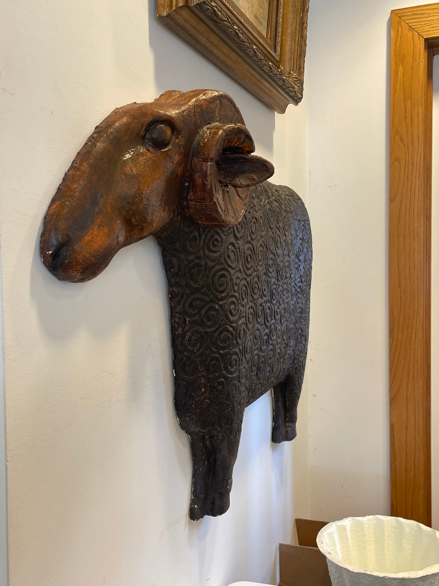 Old Plank Road Cast Reproduction Ram Sign (00Z006)