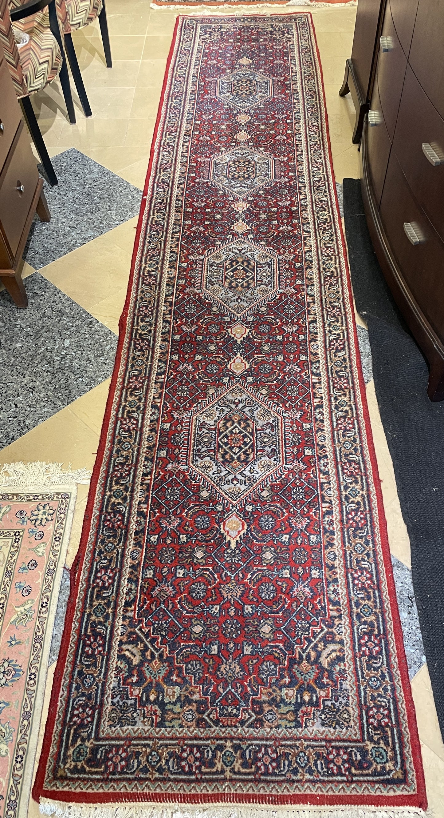 Keshan Geometric Runner 2.5' x 13' AS IS (0EG003)