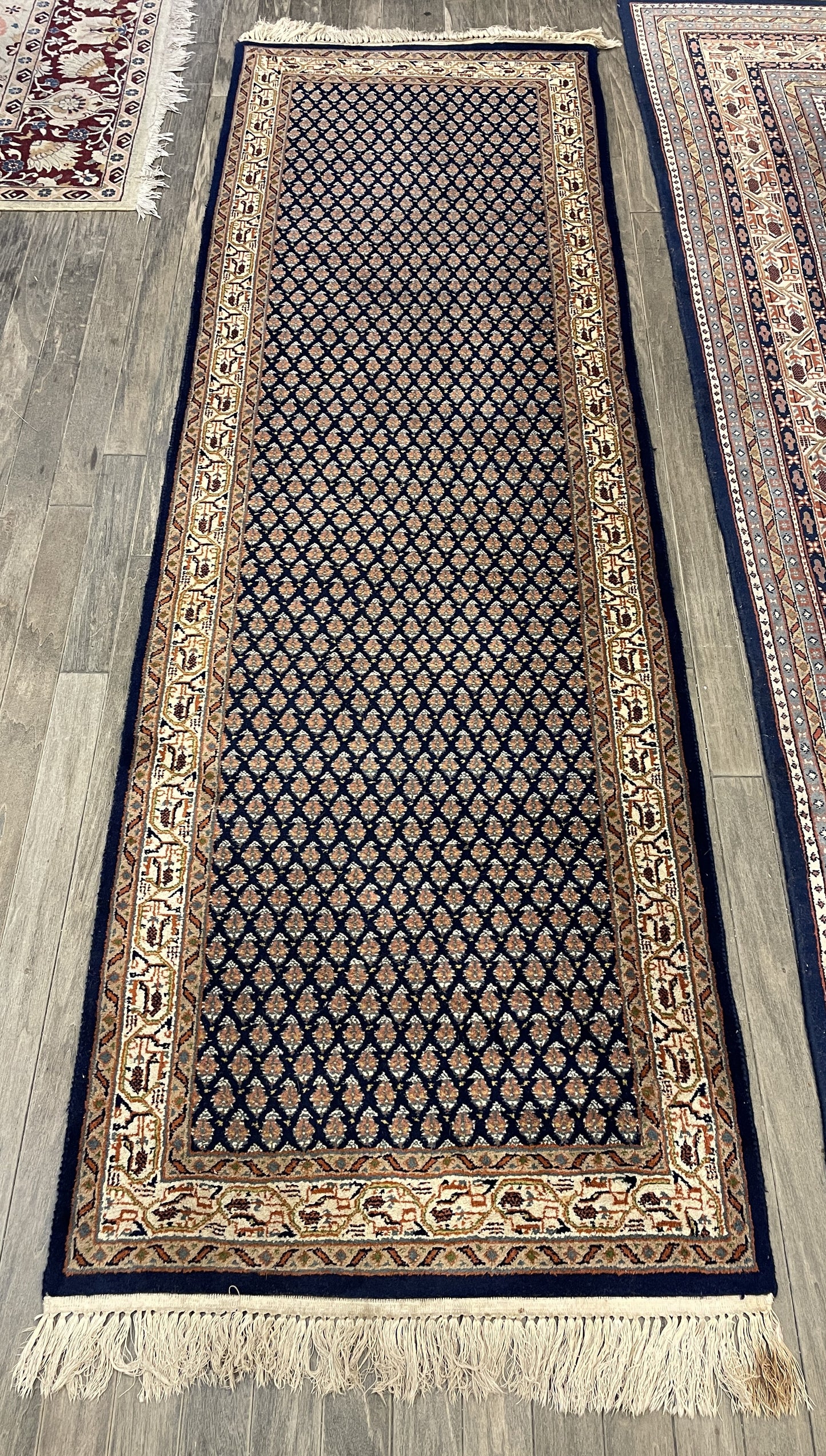 Deluxe Serabend Blue and Rose Runner 2.5' x 8' AS IS (0EG001)