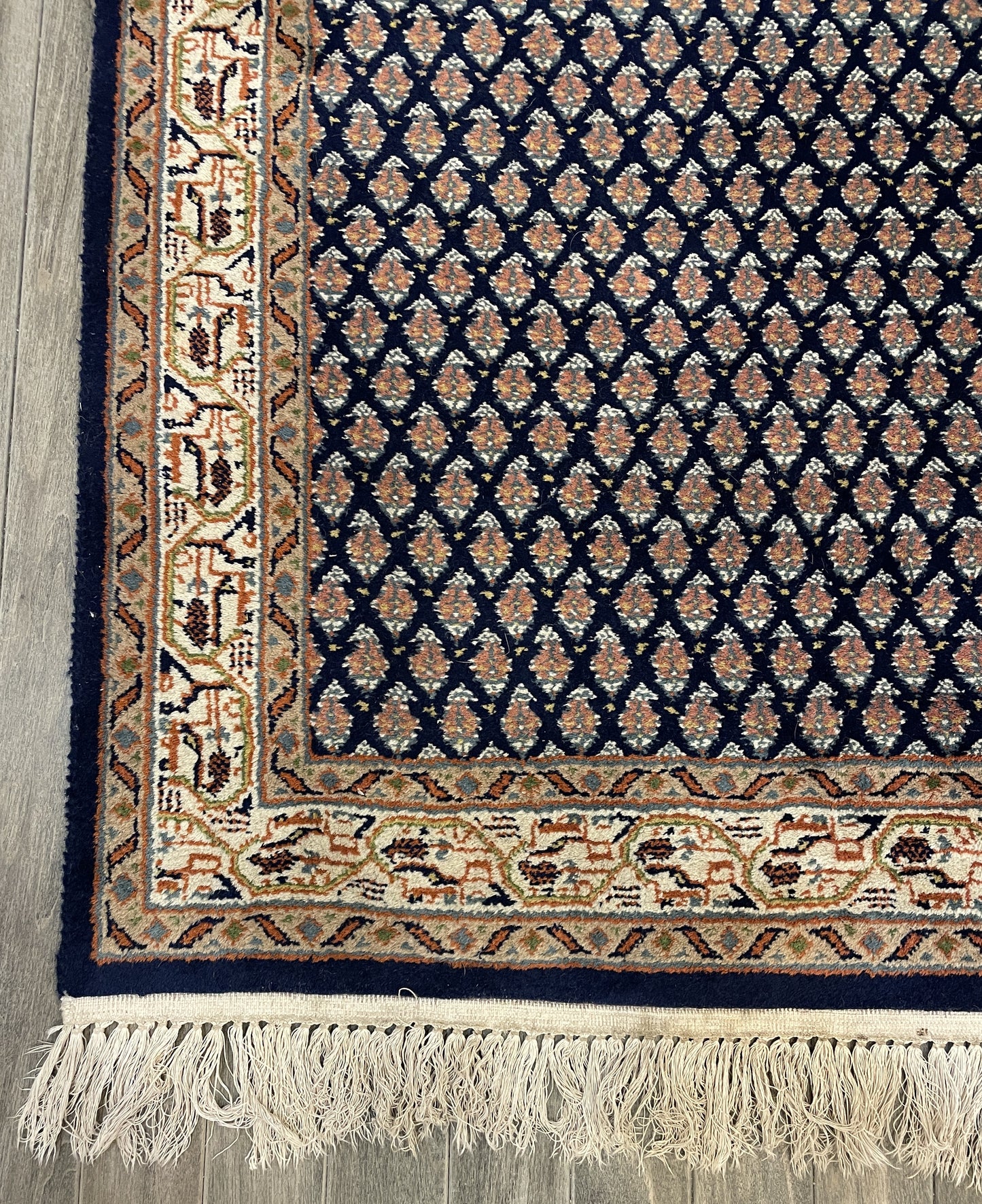 Deluxe Serabend Blue and Rose Runner 2.5' x 8' AS IS (0EG001)