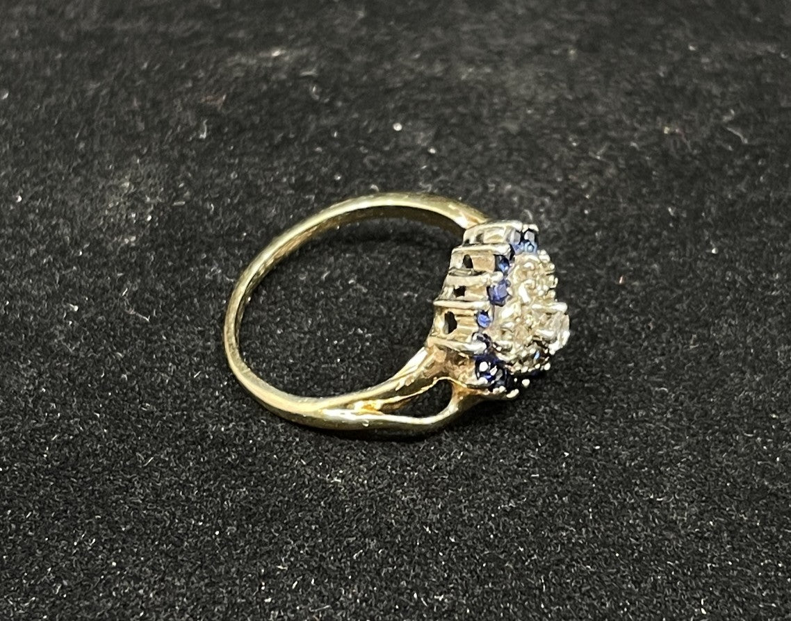 Sapphire and Diamond Heart Ring (0IM005)