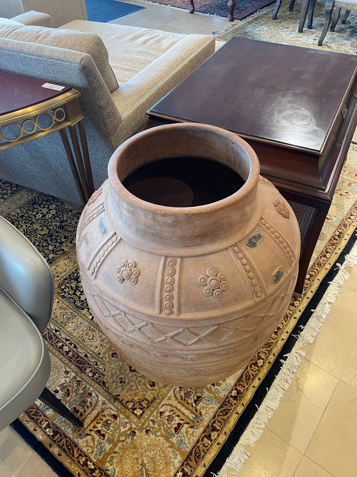 Large Terracotta Floor Vase Reproduction