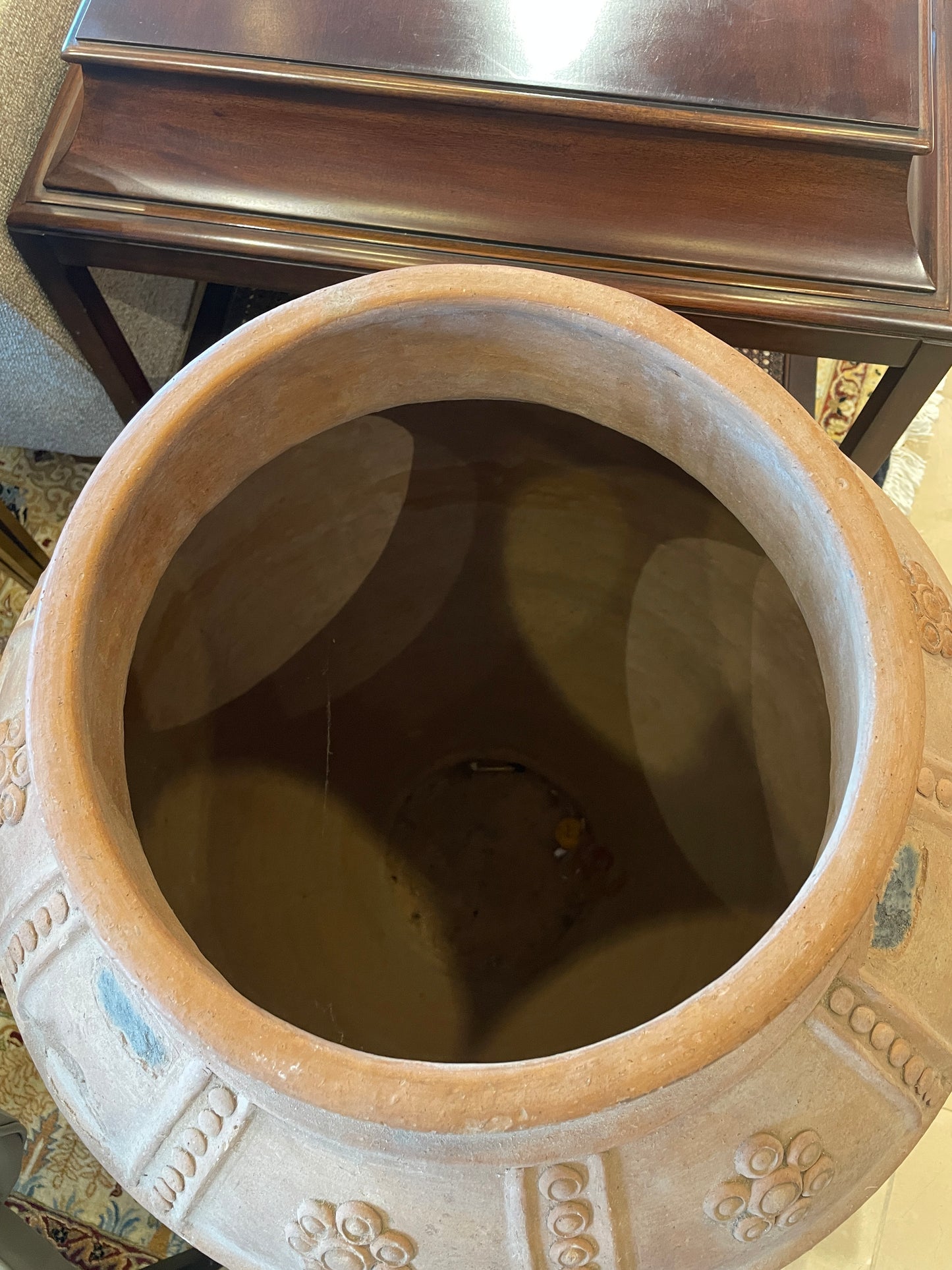 Large Terracotta Floor Vase Reproduction