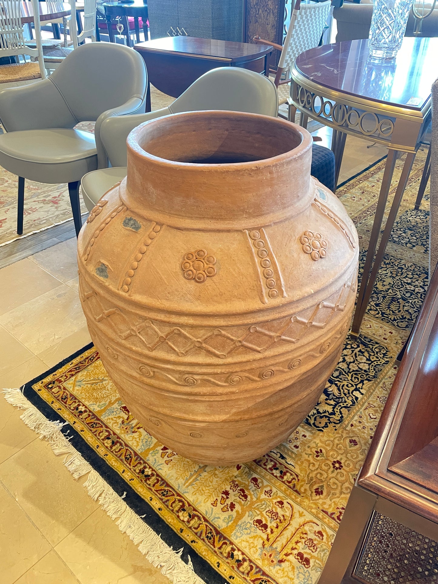 Large Terracotta Floor Vase Reproduction (0EA00D)