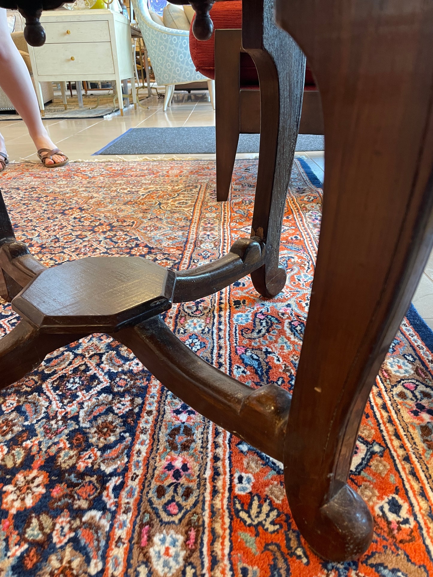 Teak Hexagonal Table with Tile Inserts (0EA00E)