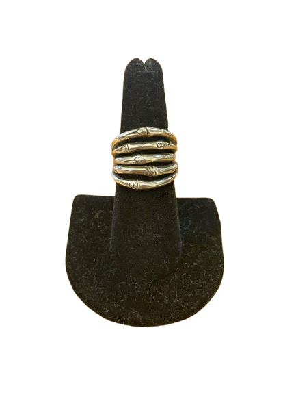 John Hardy Bamboo Stacked Sterling Ring