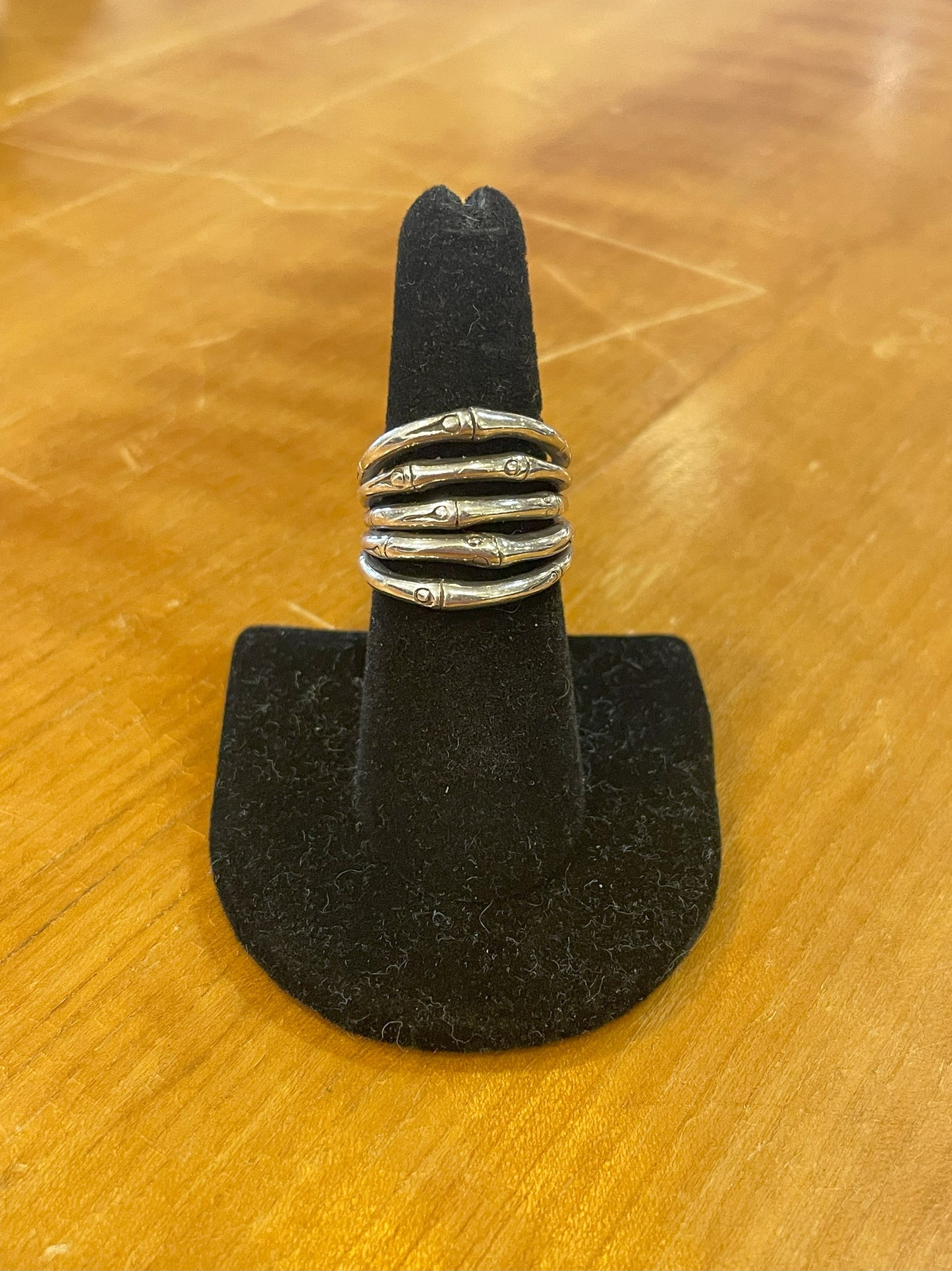 John Hardy Bamboo Stacked Sterling Ring