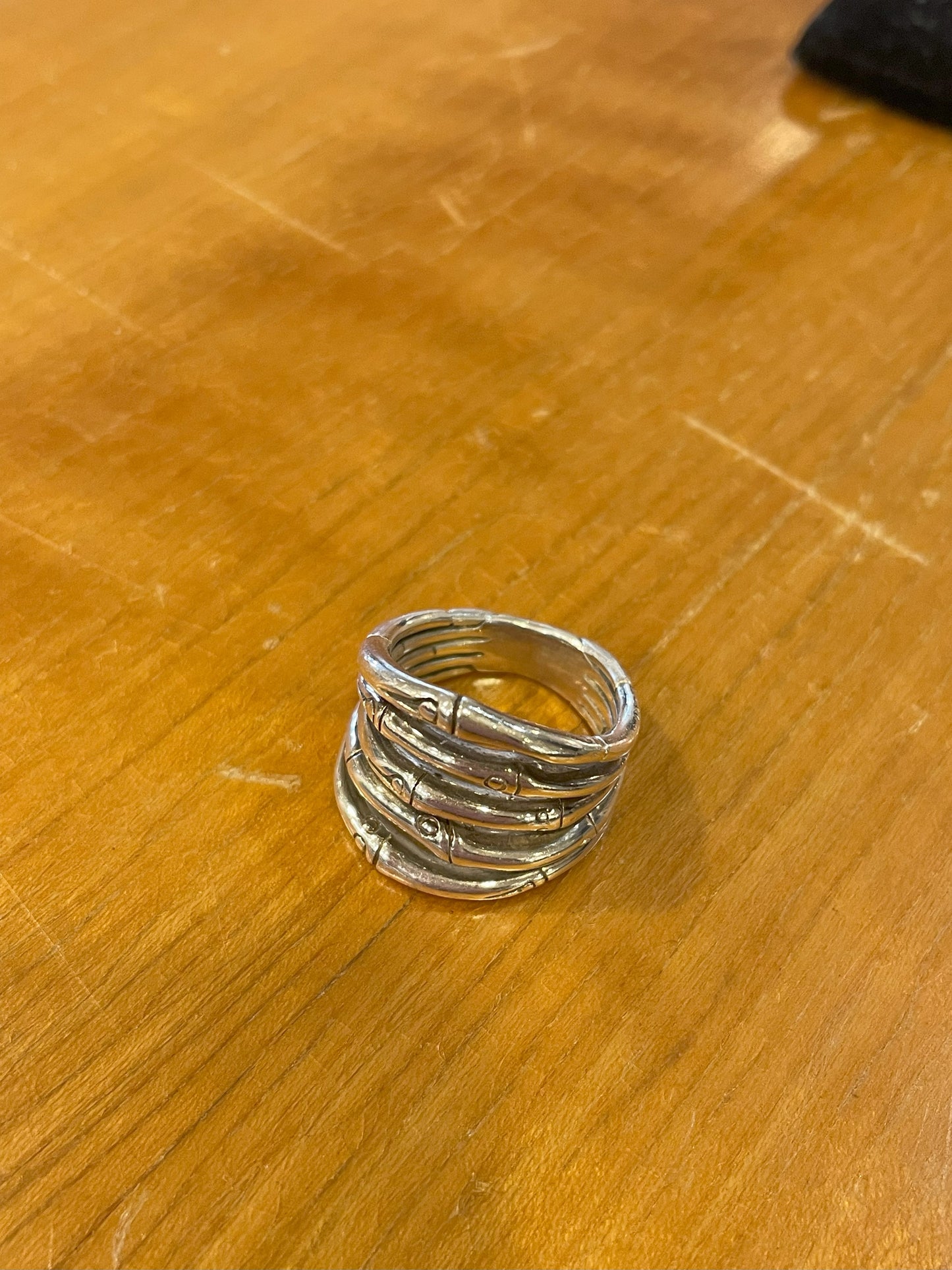 John Hardy Bamboo Stacked Sterling Ring