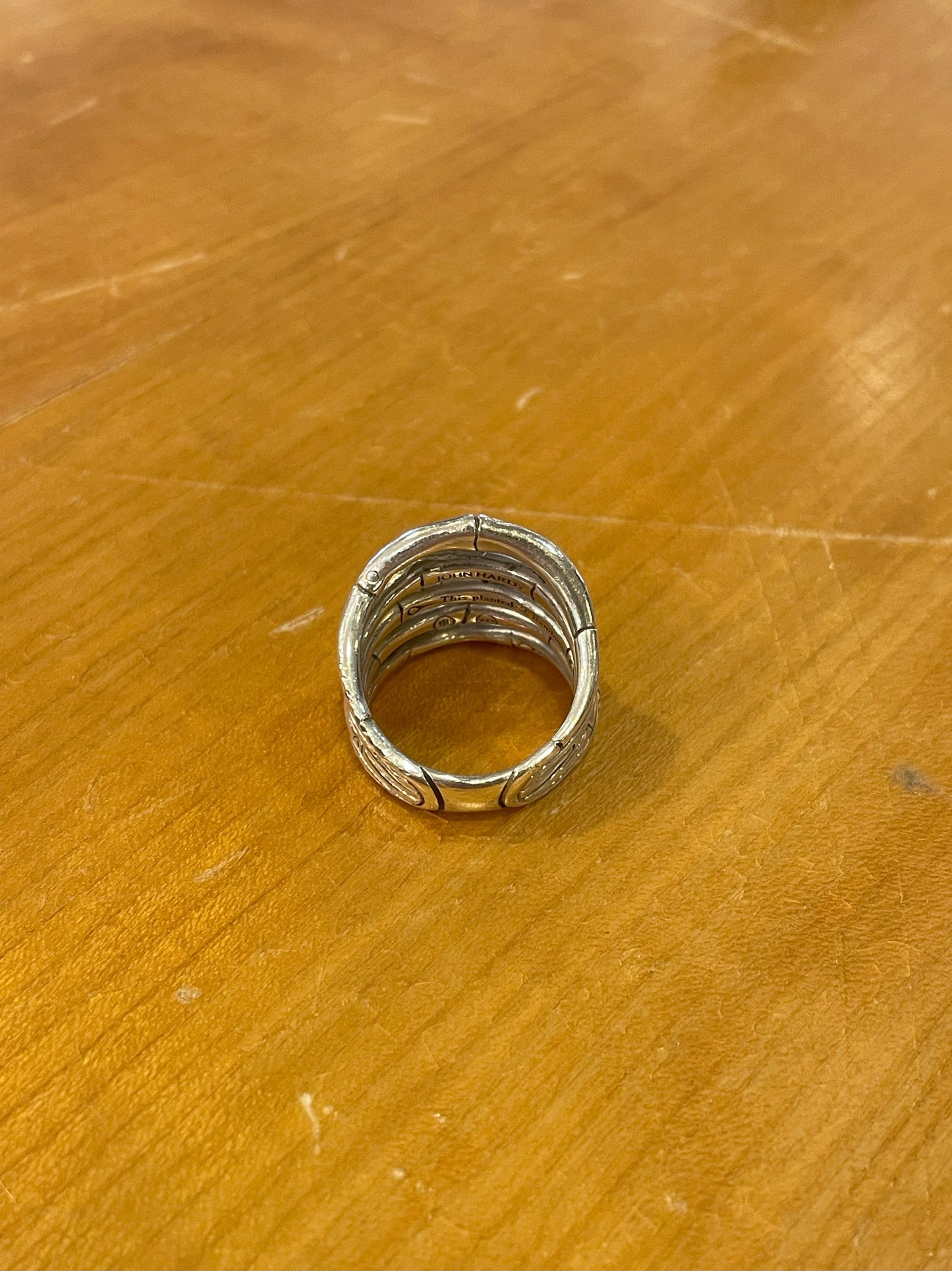 John Hardy Bamboo Stacked Sterling Ring
