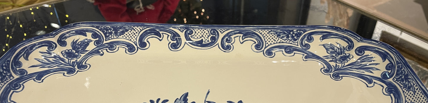 Tiffany Delft Blue Platter w/box (00P009)